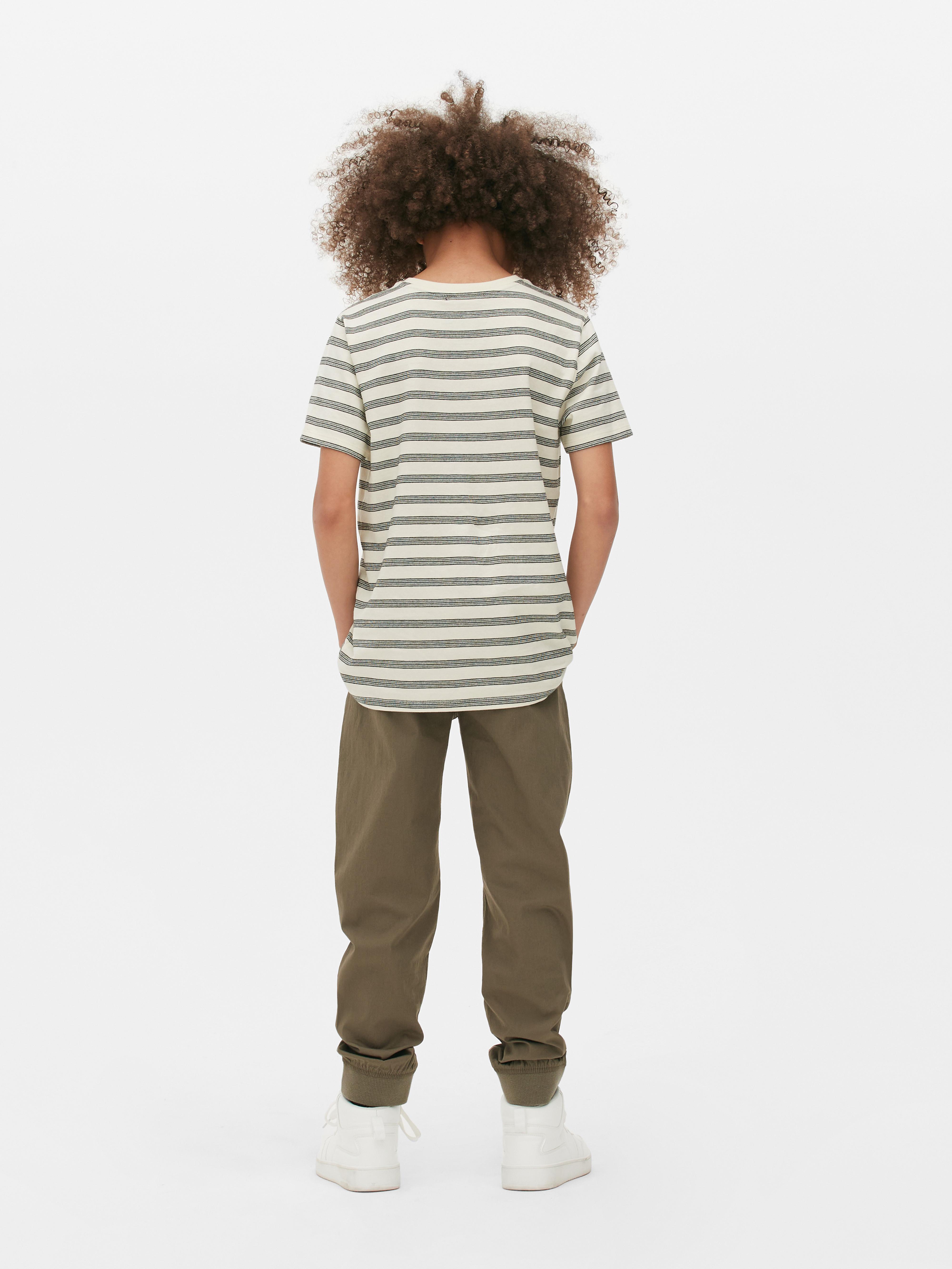 Boys Cream Striped T-Shirt | Primark