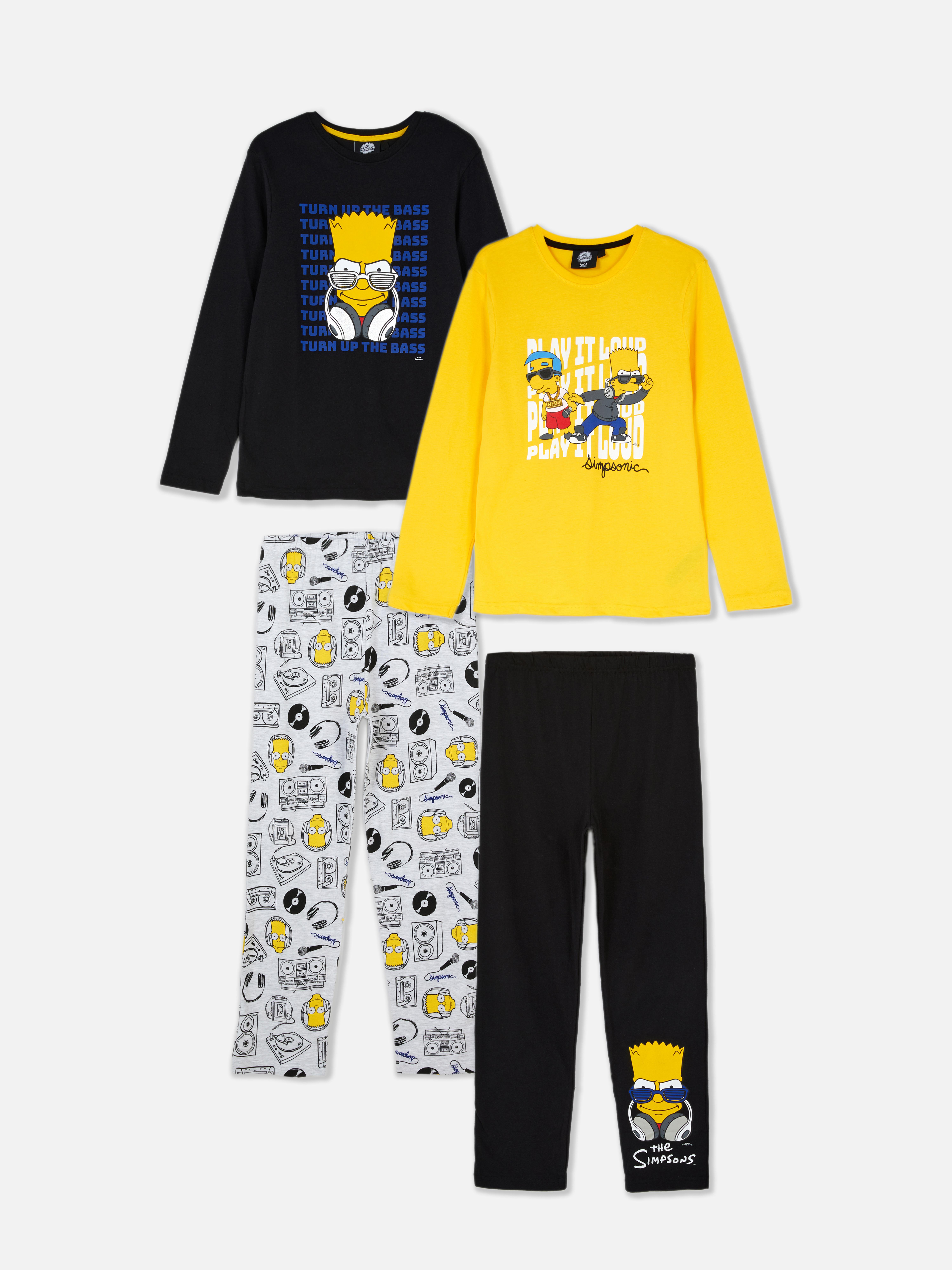 Lot de 2 pyjamas Les Simpsons Bart et Millhouse