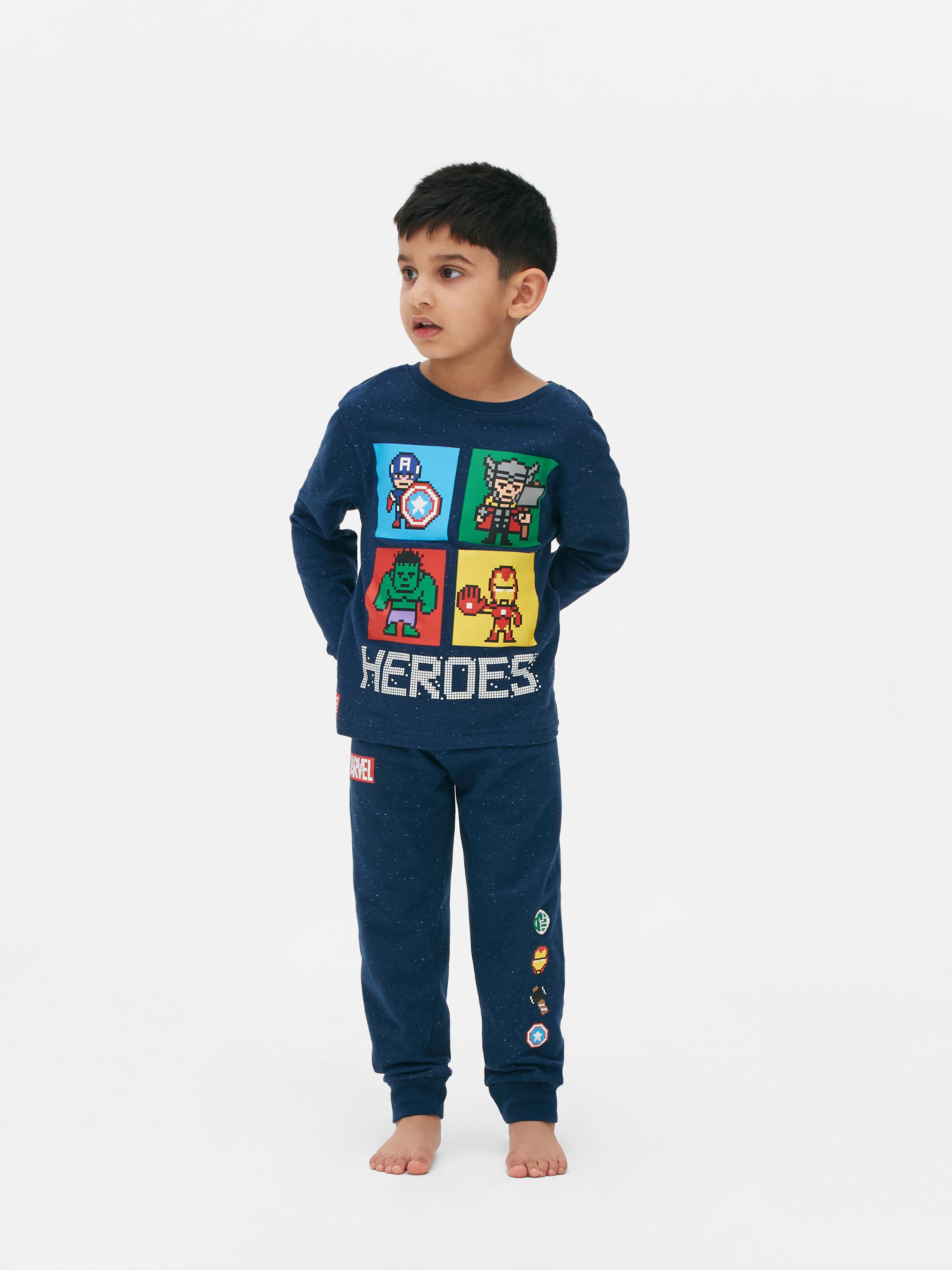 Boys Navy Marvel Avengers Pixel Pyjamas | Primark