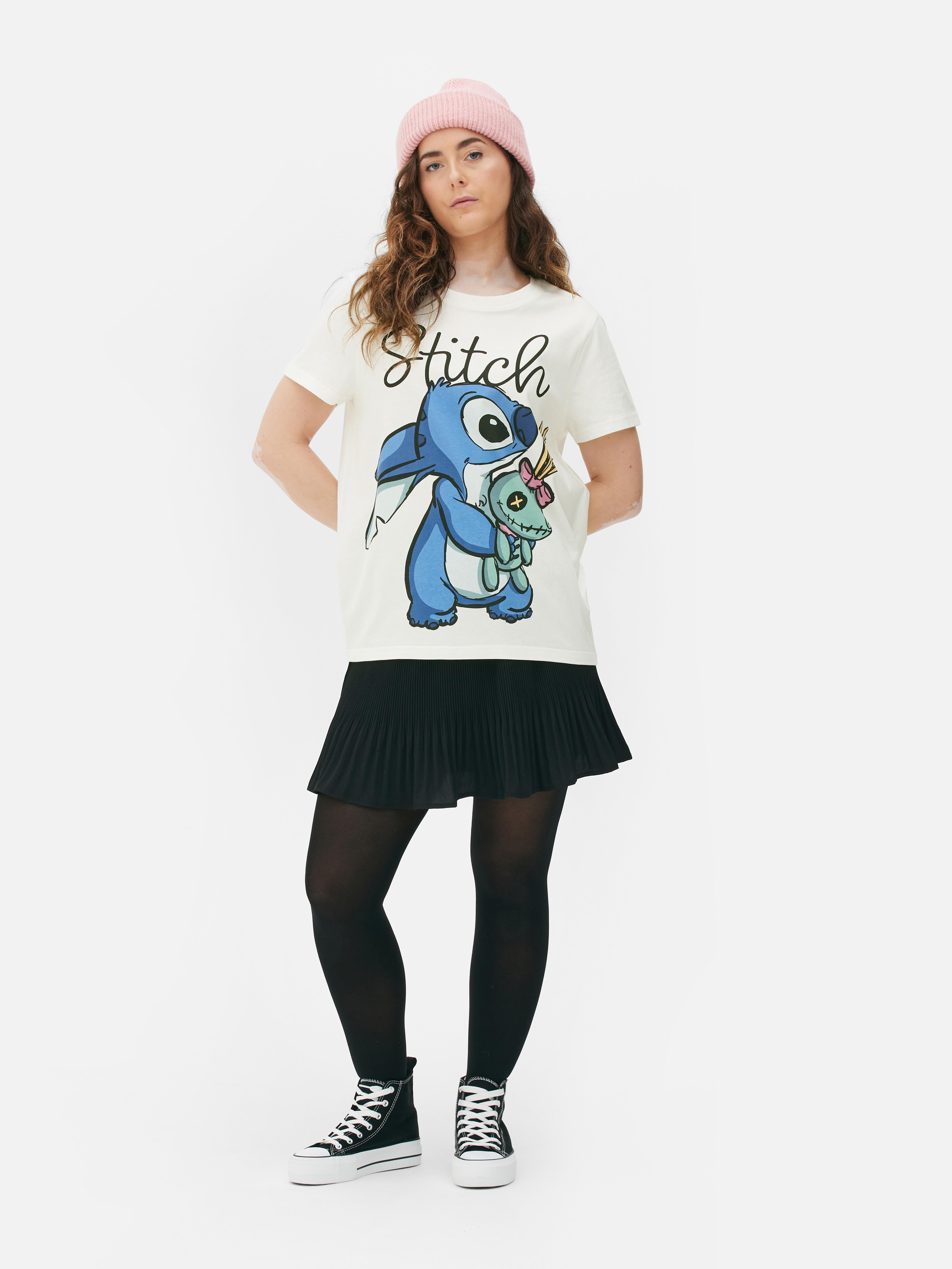 Womens Ivory Disney's Lilo & Stitch Scrump T-Shirt
