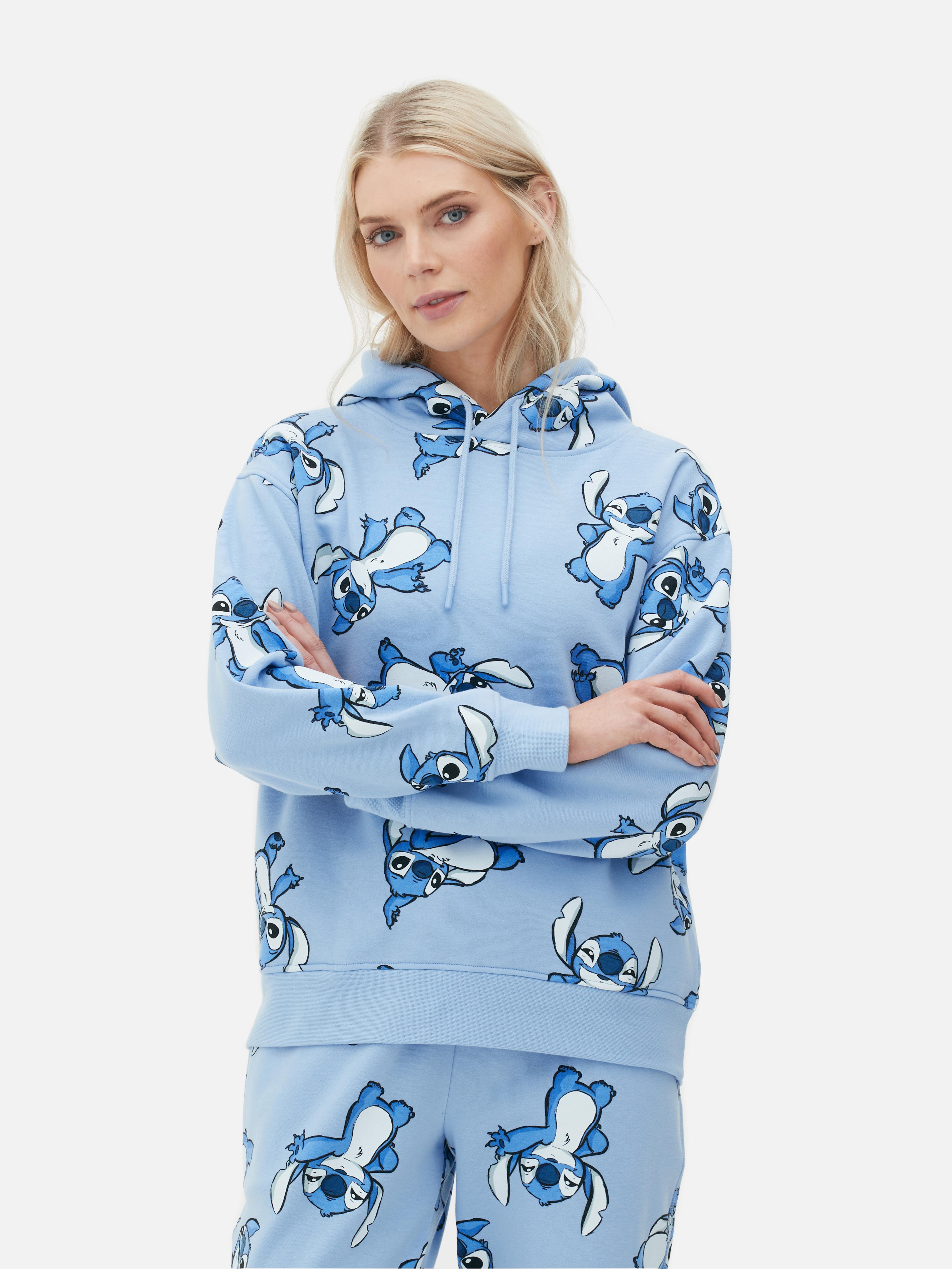 Women s Blue Disney s Lilo and Stitch Pullover Hoodie Primark