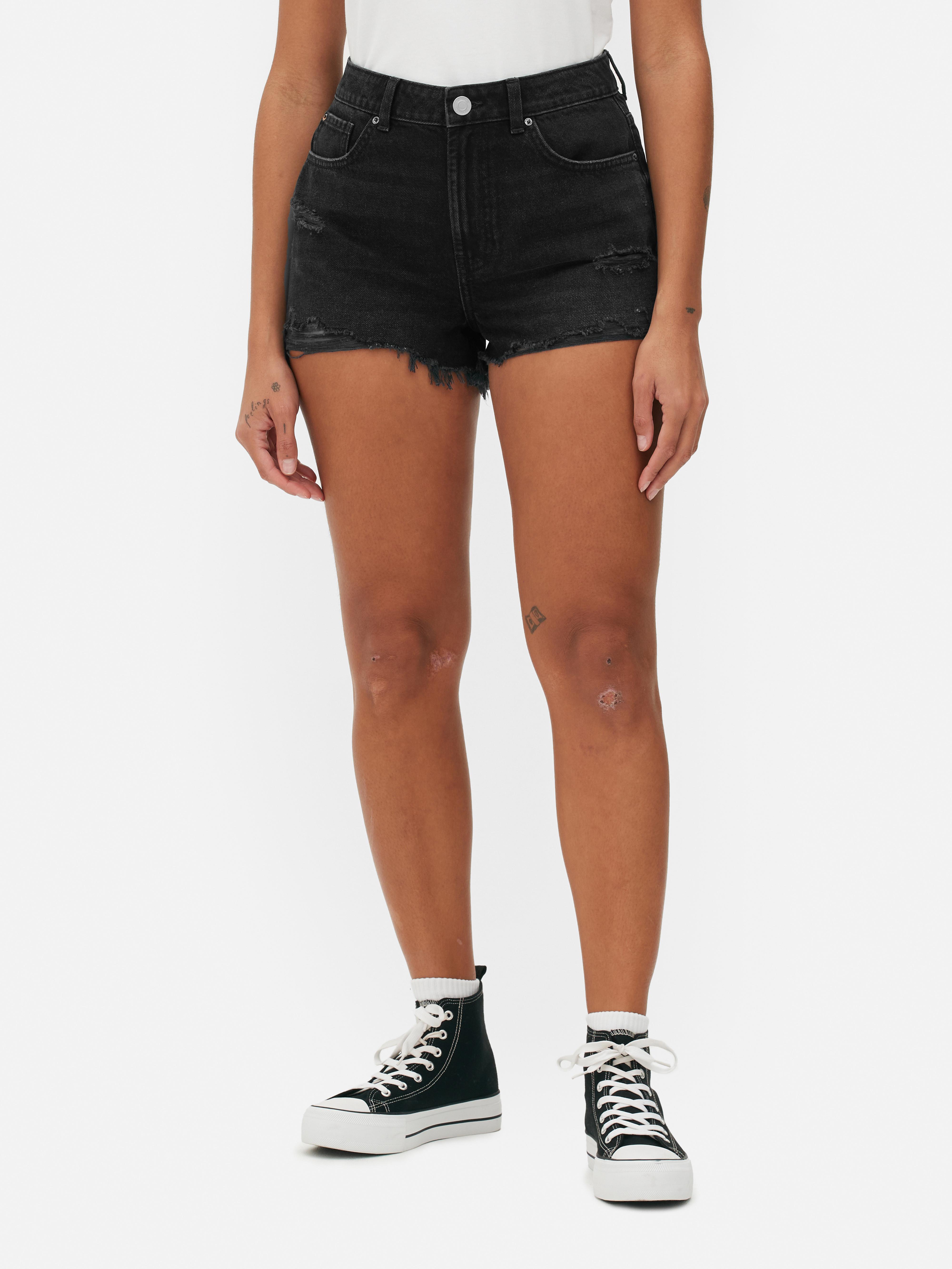 High waisted 2025 denim shorts primark