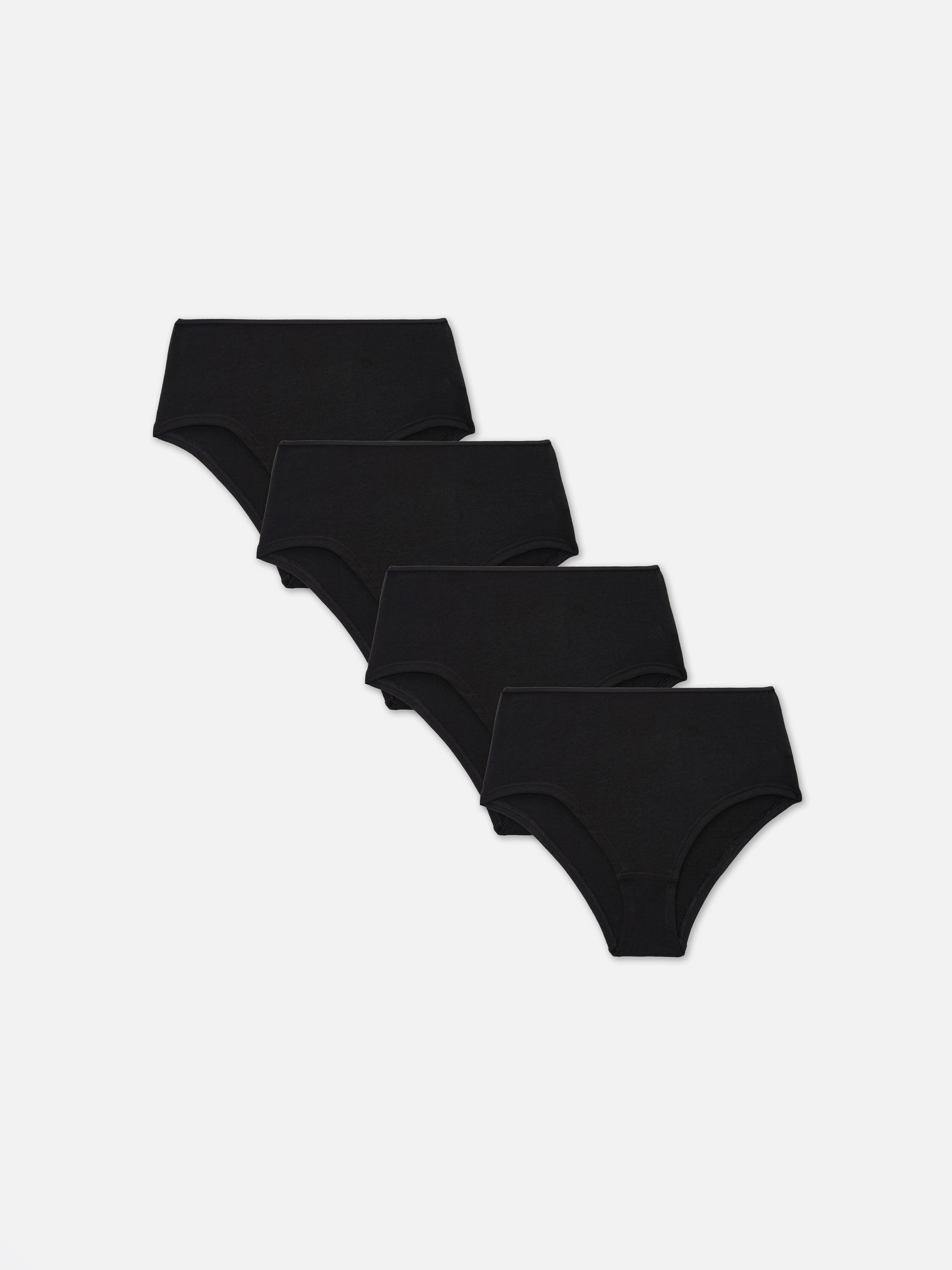 Women's Black 4Pack High Waist Full Briefs Primark