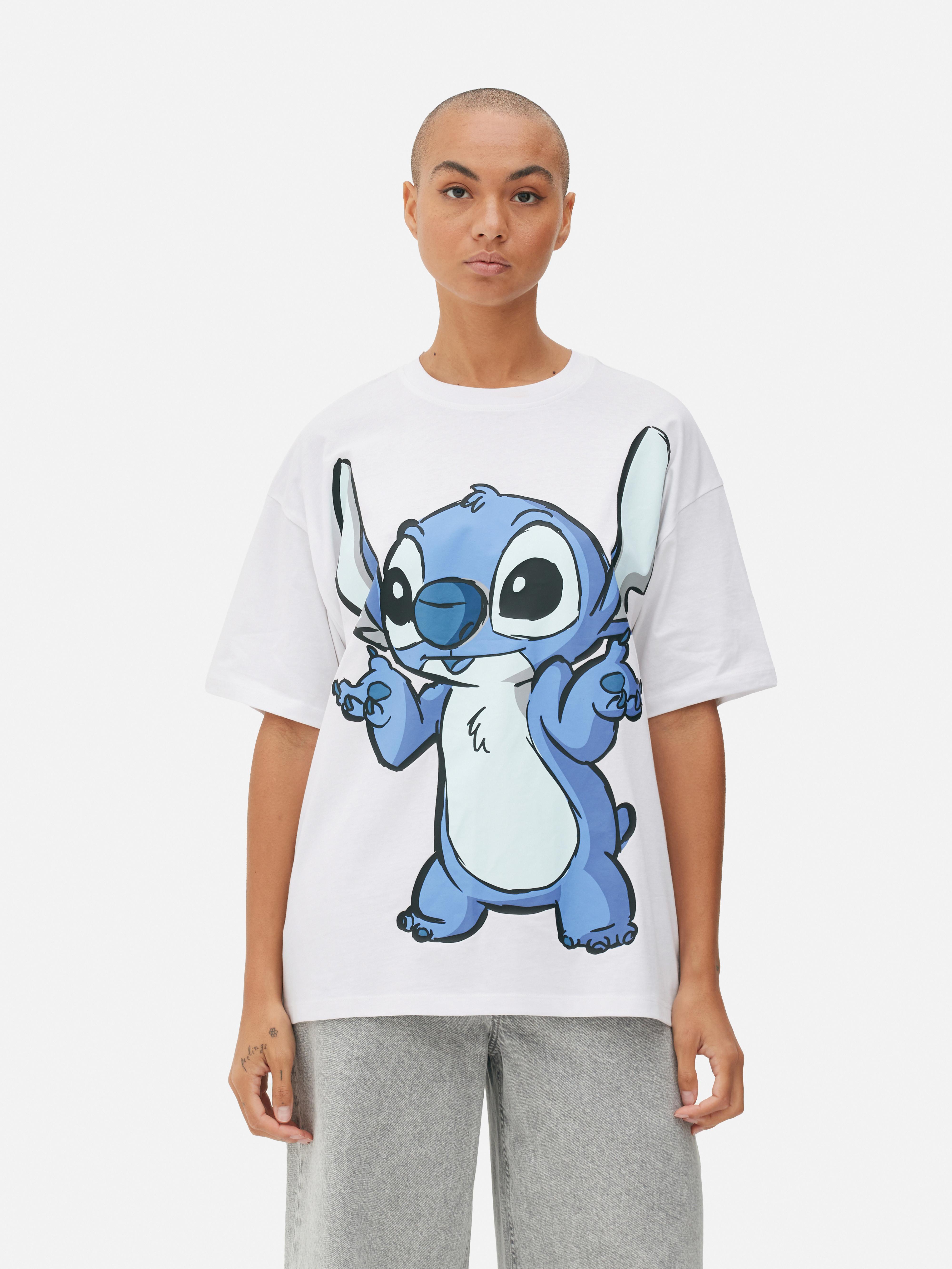 Women's White Disney's Lilo and Stitch Oversized T-Shirt | Primark