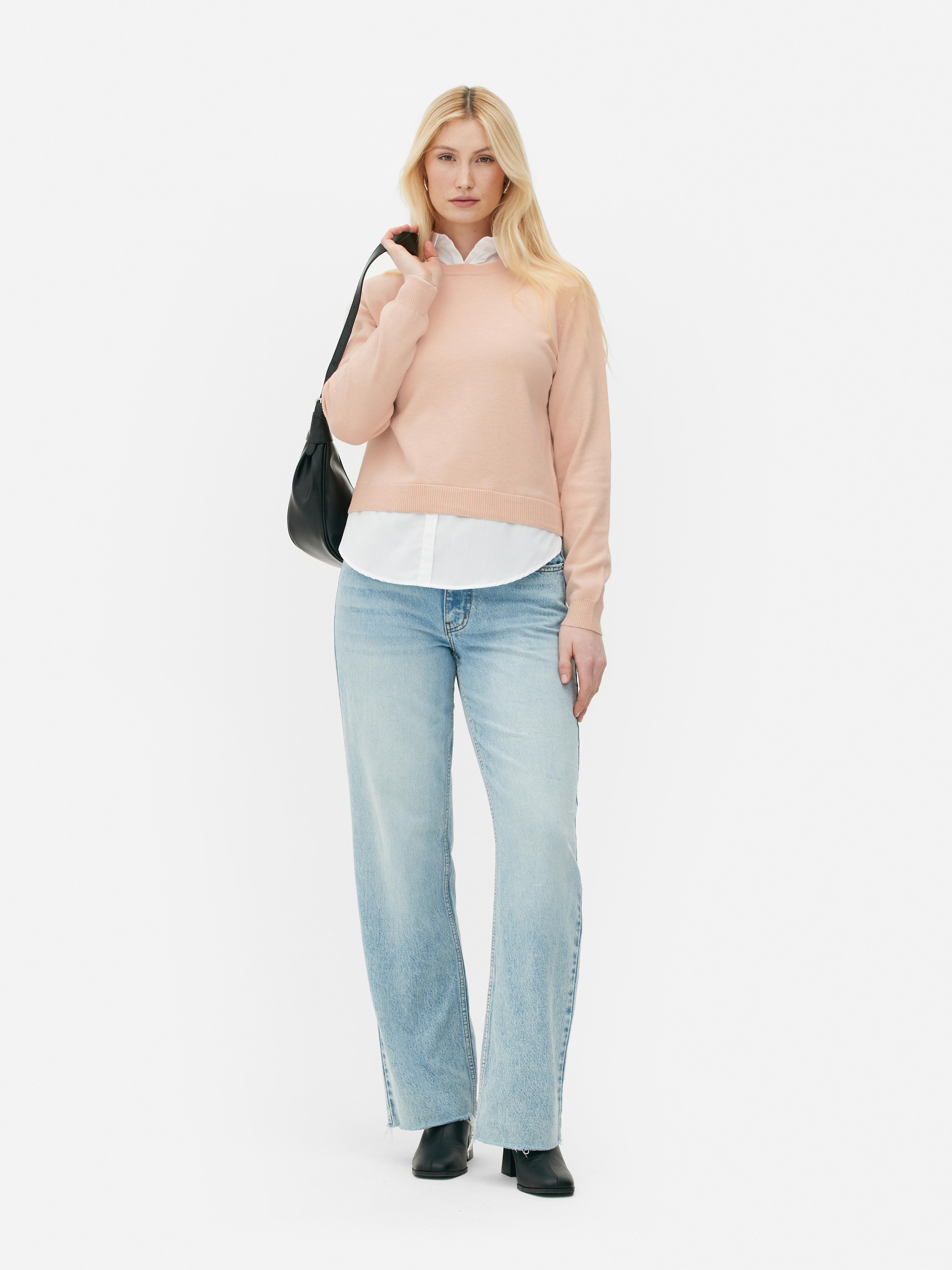 Women's Pink Pointelle Sweater | Primark