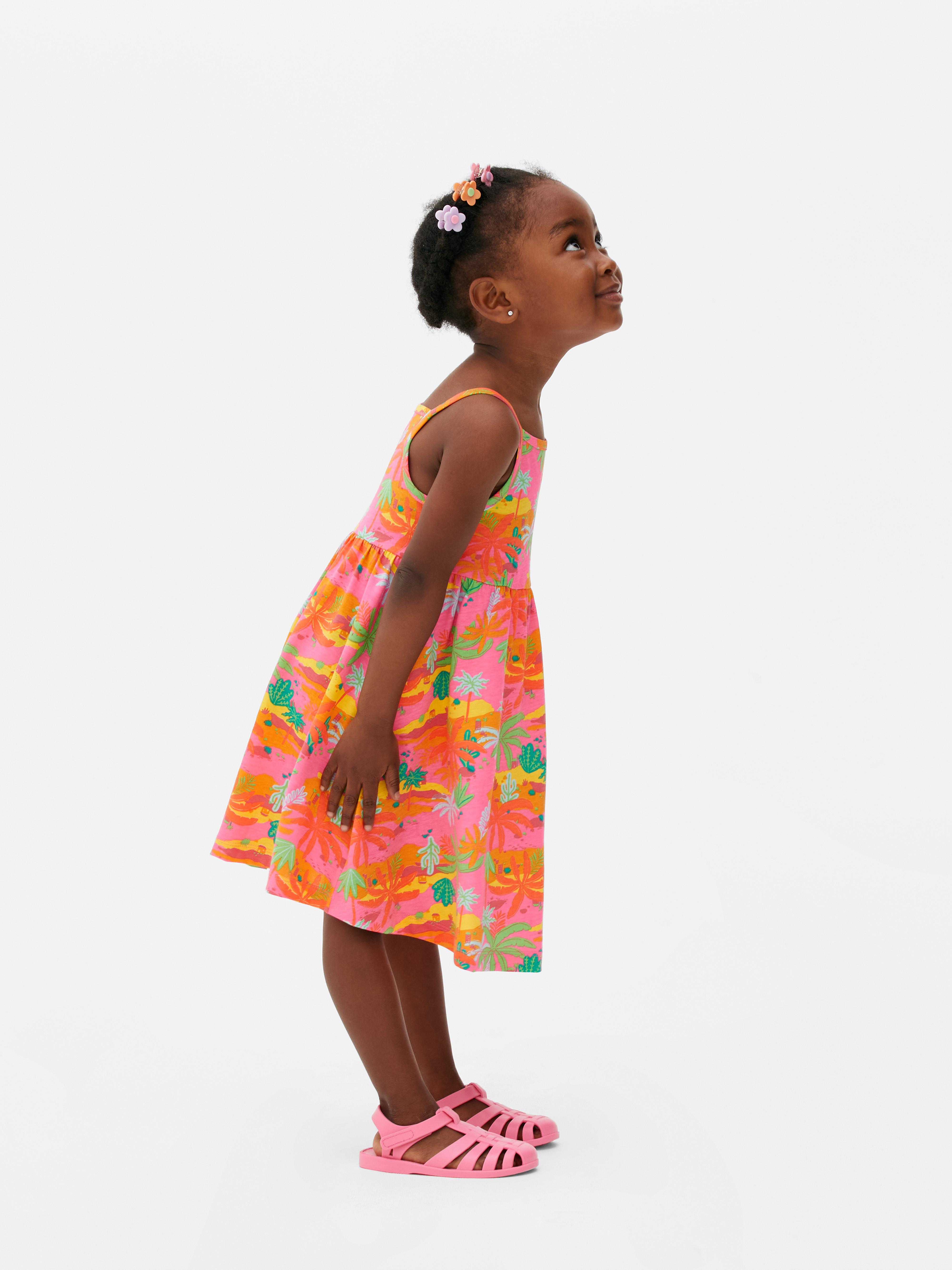 Girls Pink Sleeveless Jersey Dress Primark