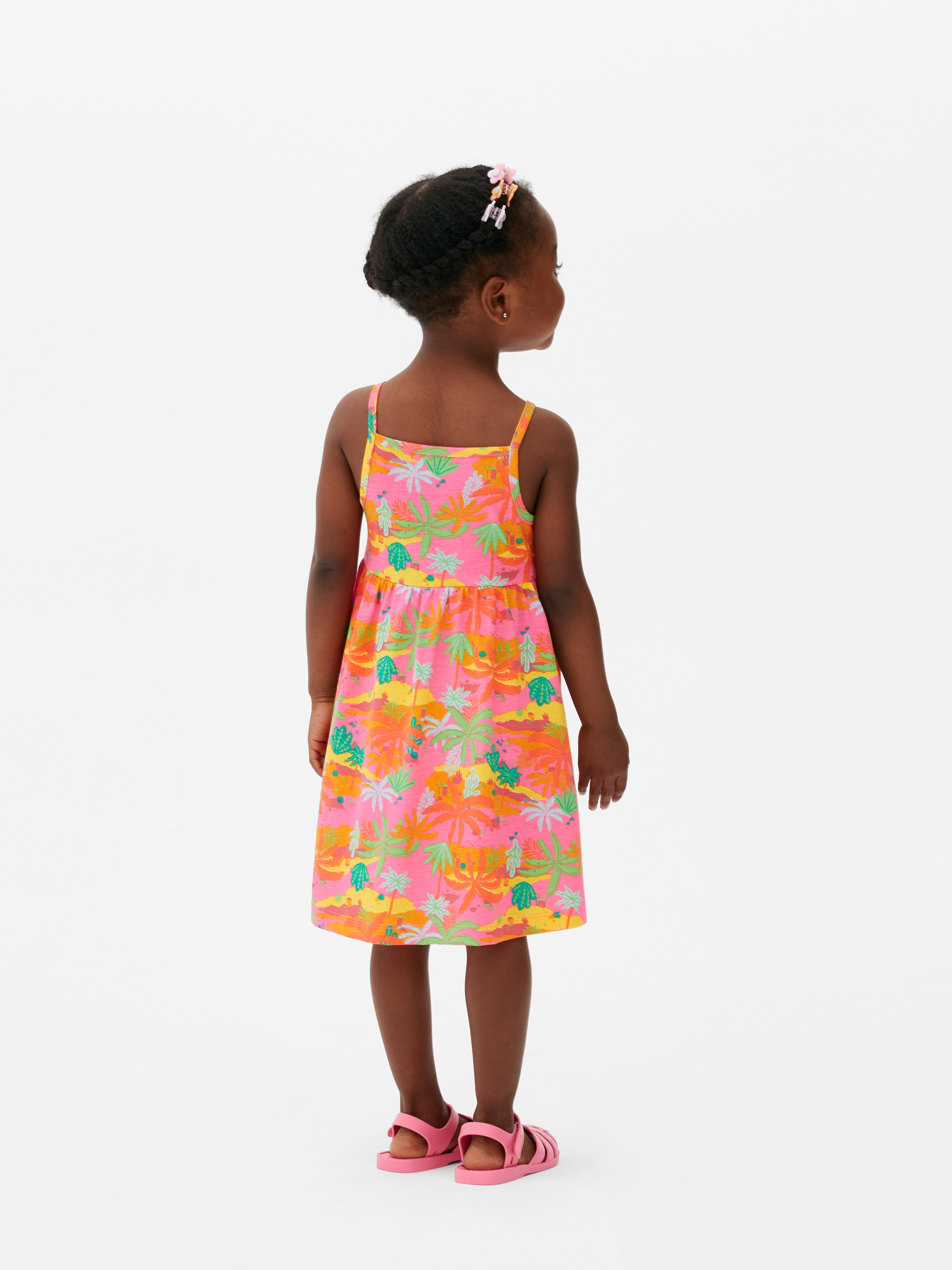 Girls Pink Sleeveless Jersey Dress Primark