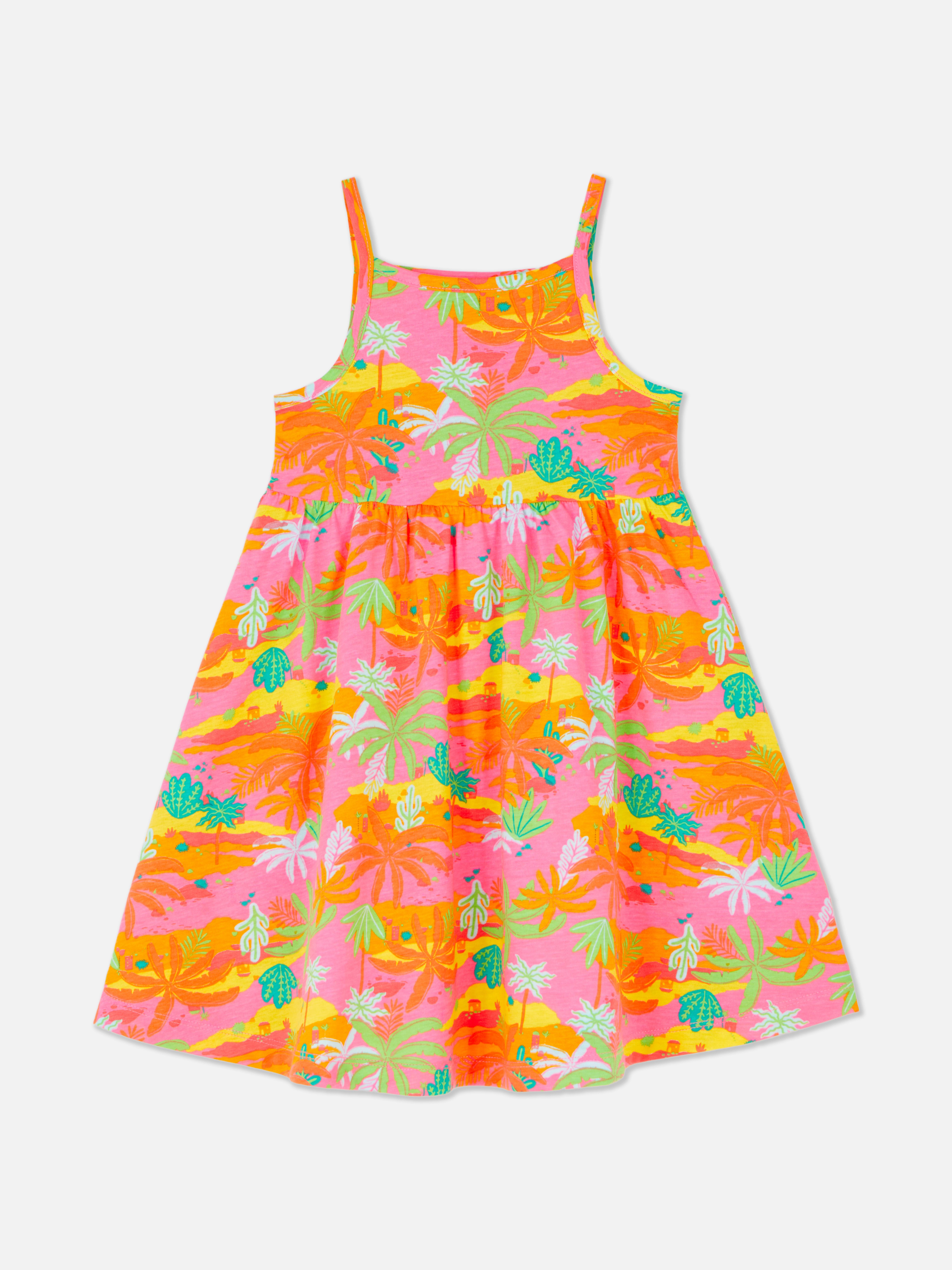 Girls Pink Sleeveless Jersey Dress Primark