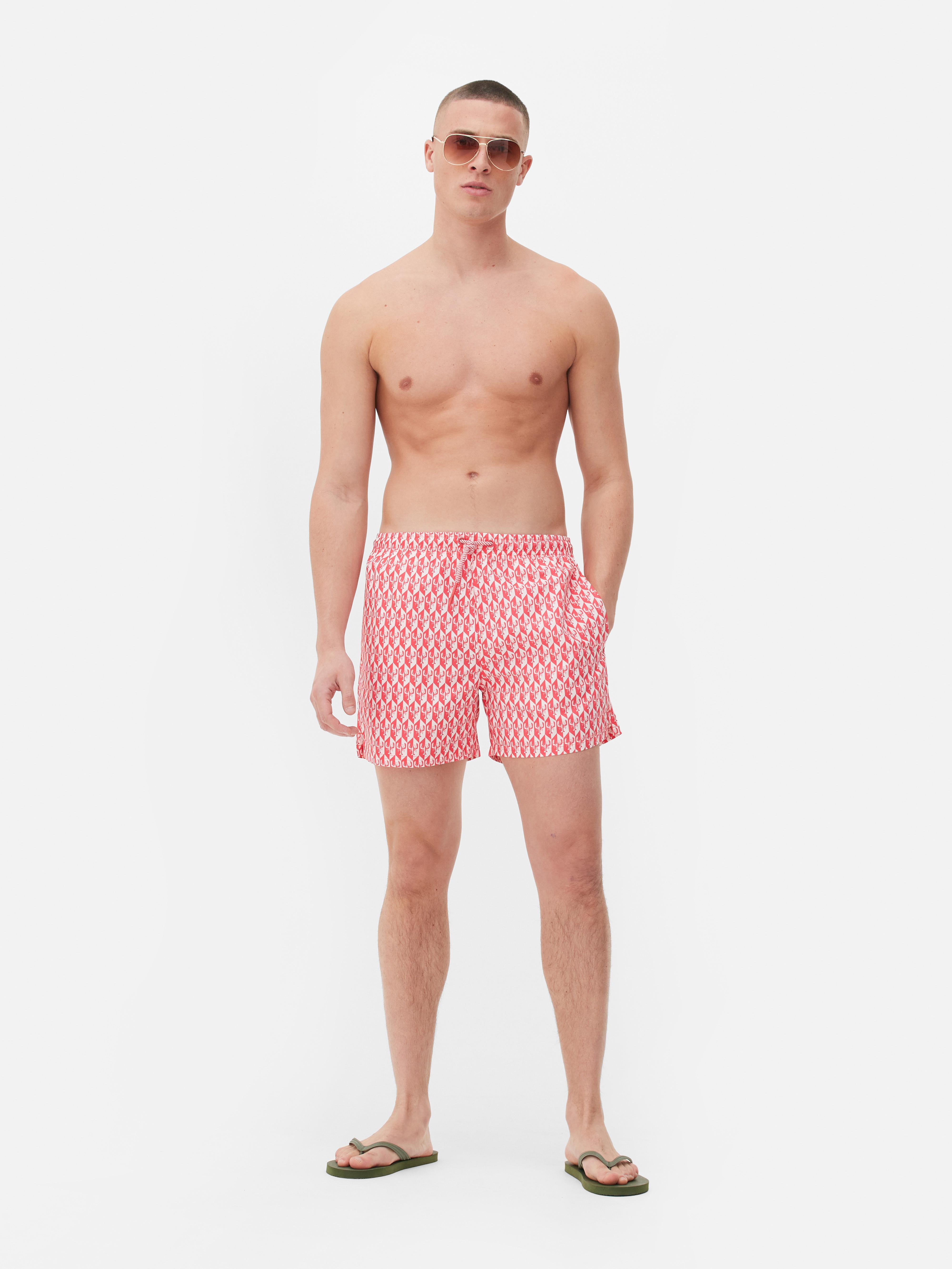 Badeshorts mit Hummer-Print