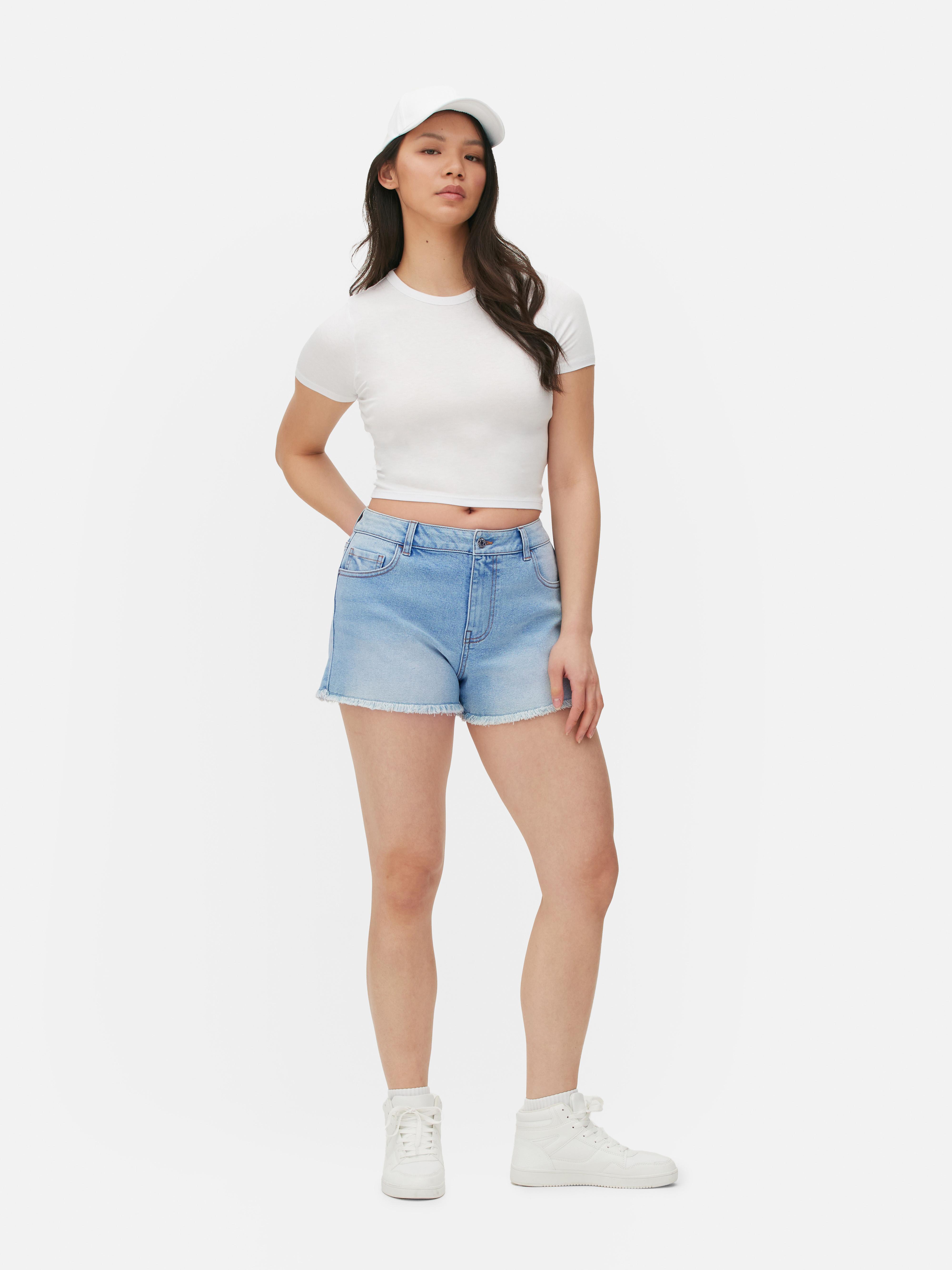 Primark denim shorts womens online