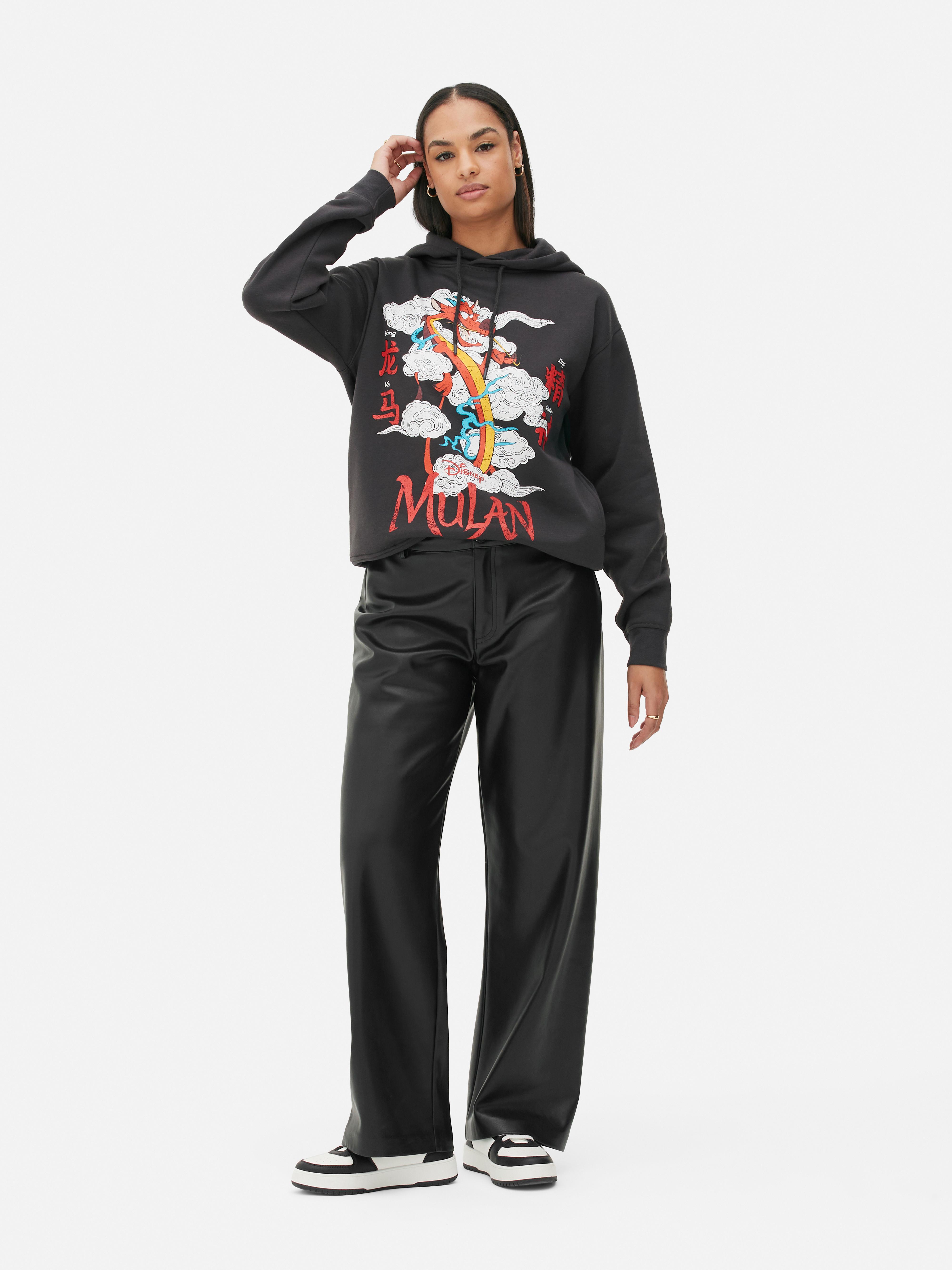 Women's Charcoal Disney’s Mulan Mushu Printed Hoodie | Primark