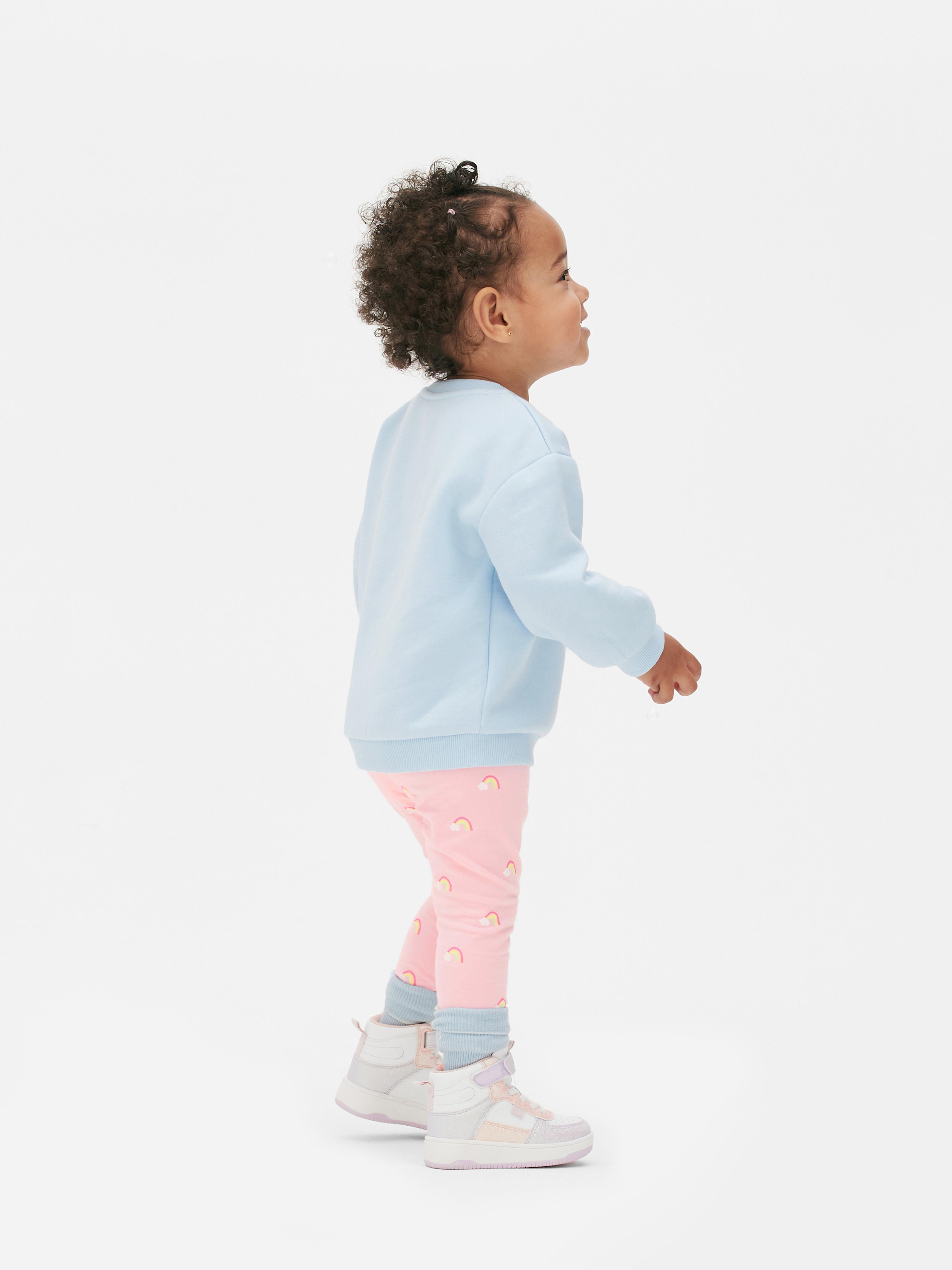 Girls Light Blue Unicorn Sweatshirt and Leggings Set