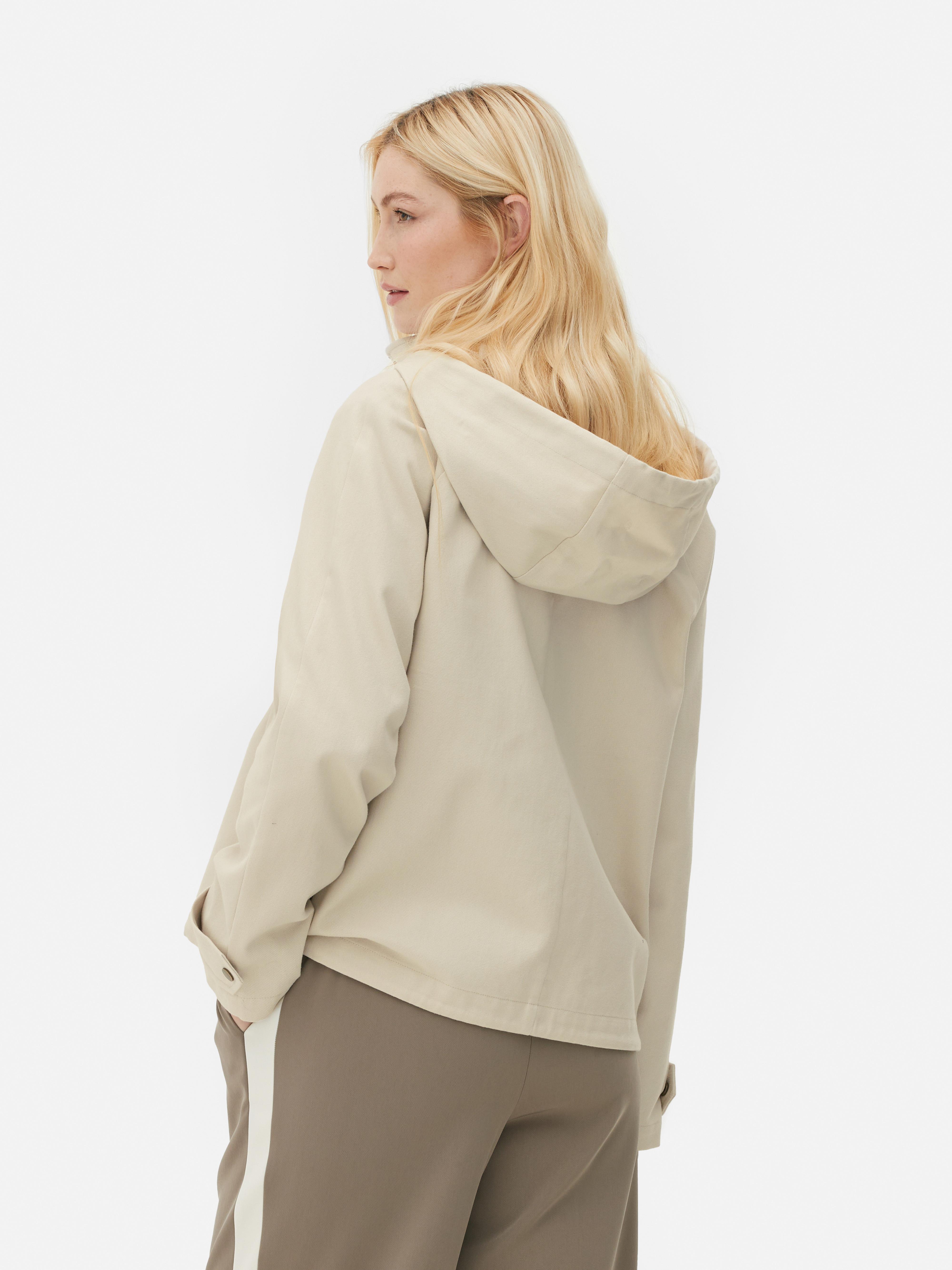 Hooded twill cheap jacket womens