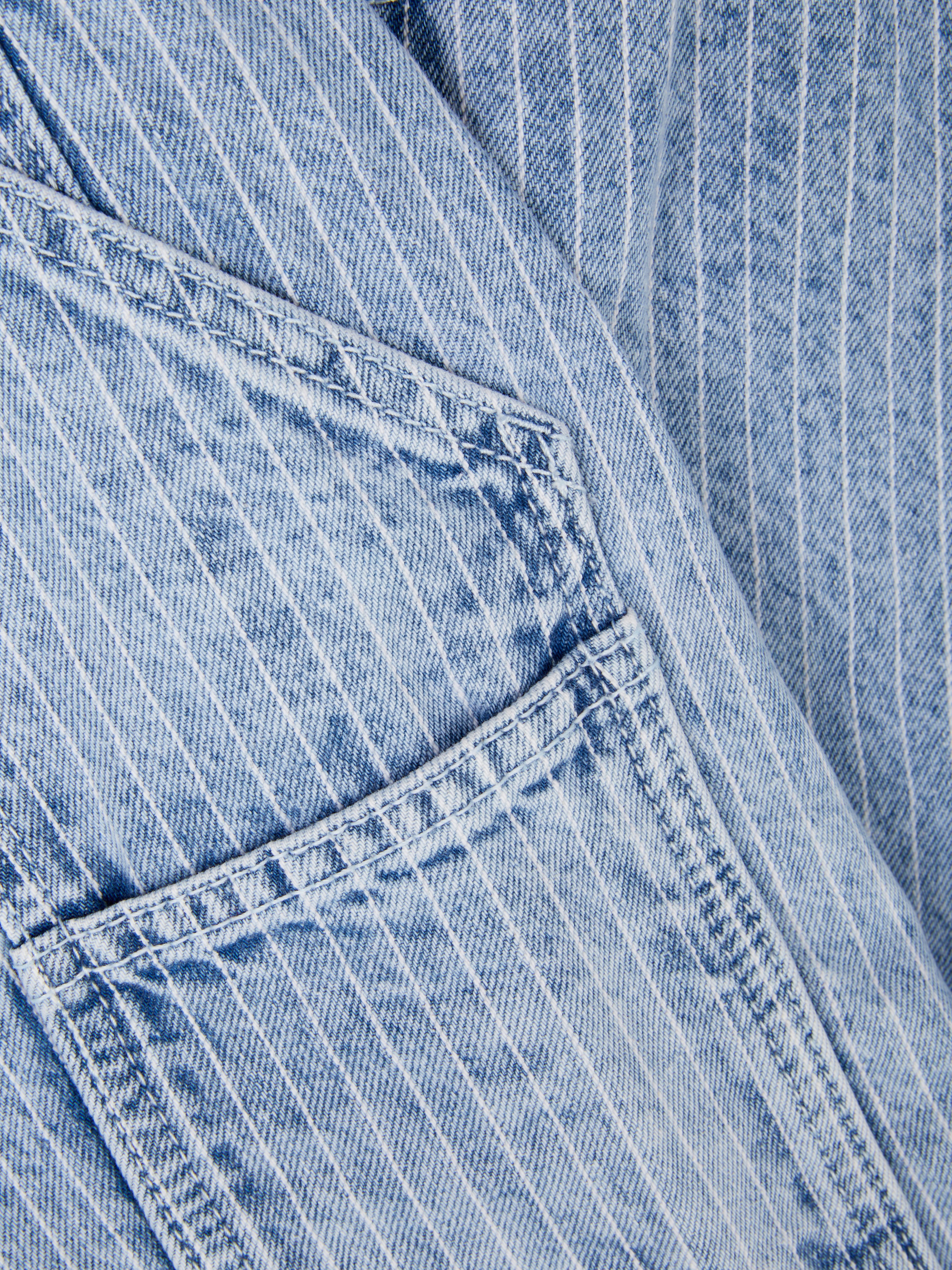 Jeans a righe a gamba larga