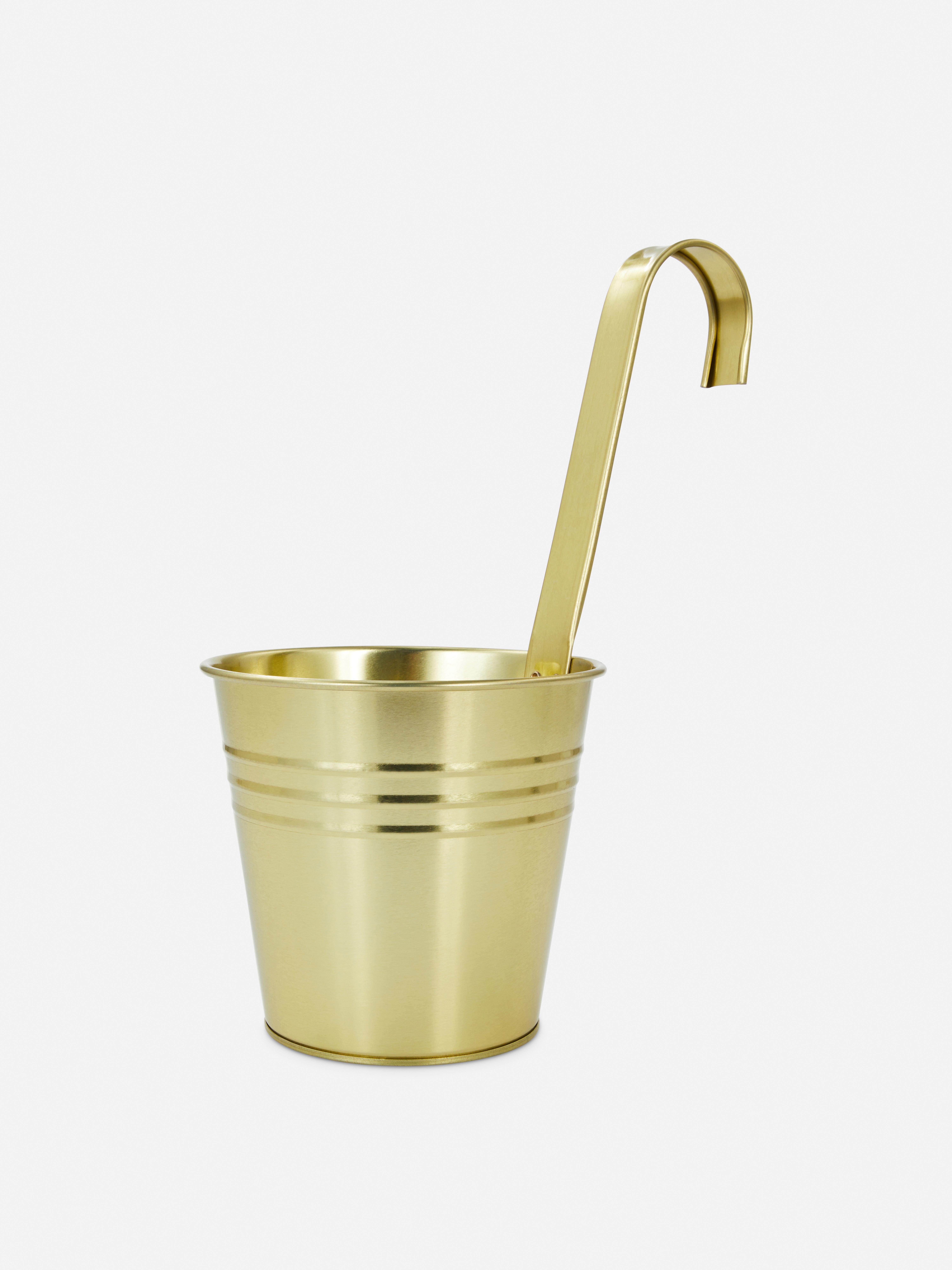 Gold Hanging Metal Plant Pot Primark