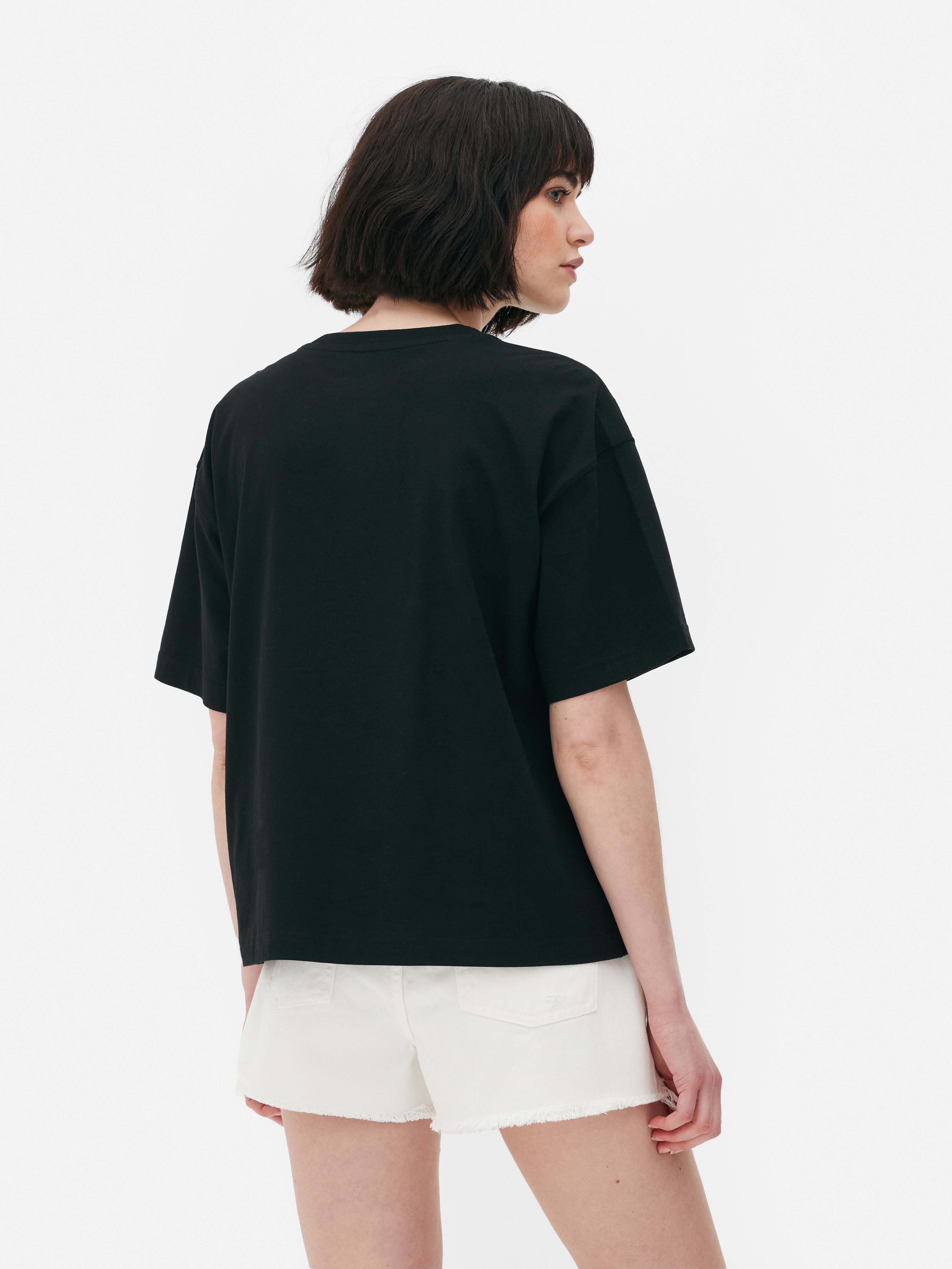 Women's Black Boxy Fit T-Shirt | Primark