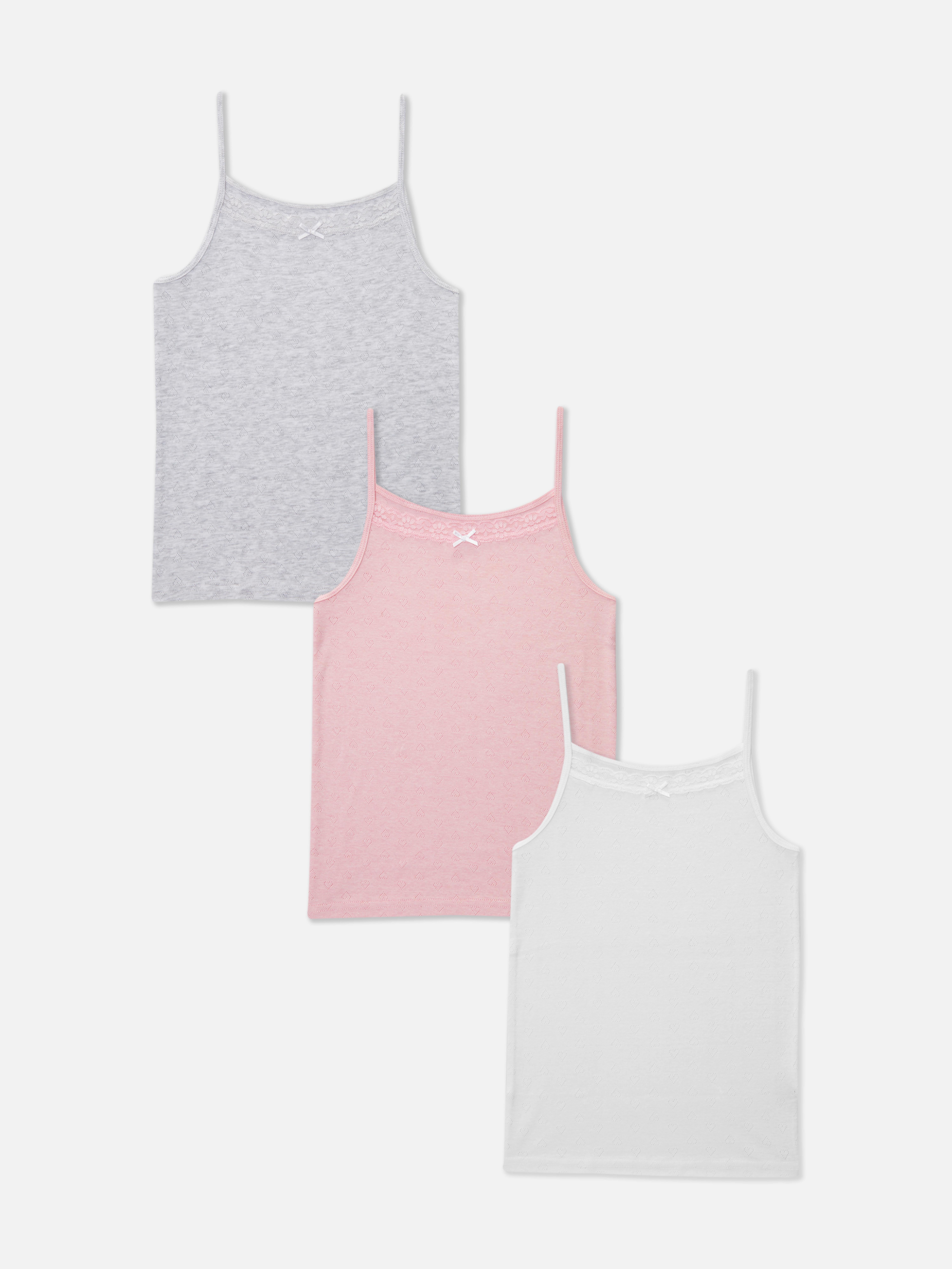 3-Pack Pointelle Heart Camis