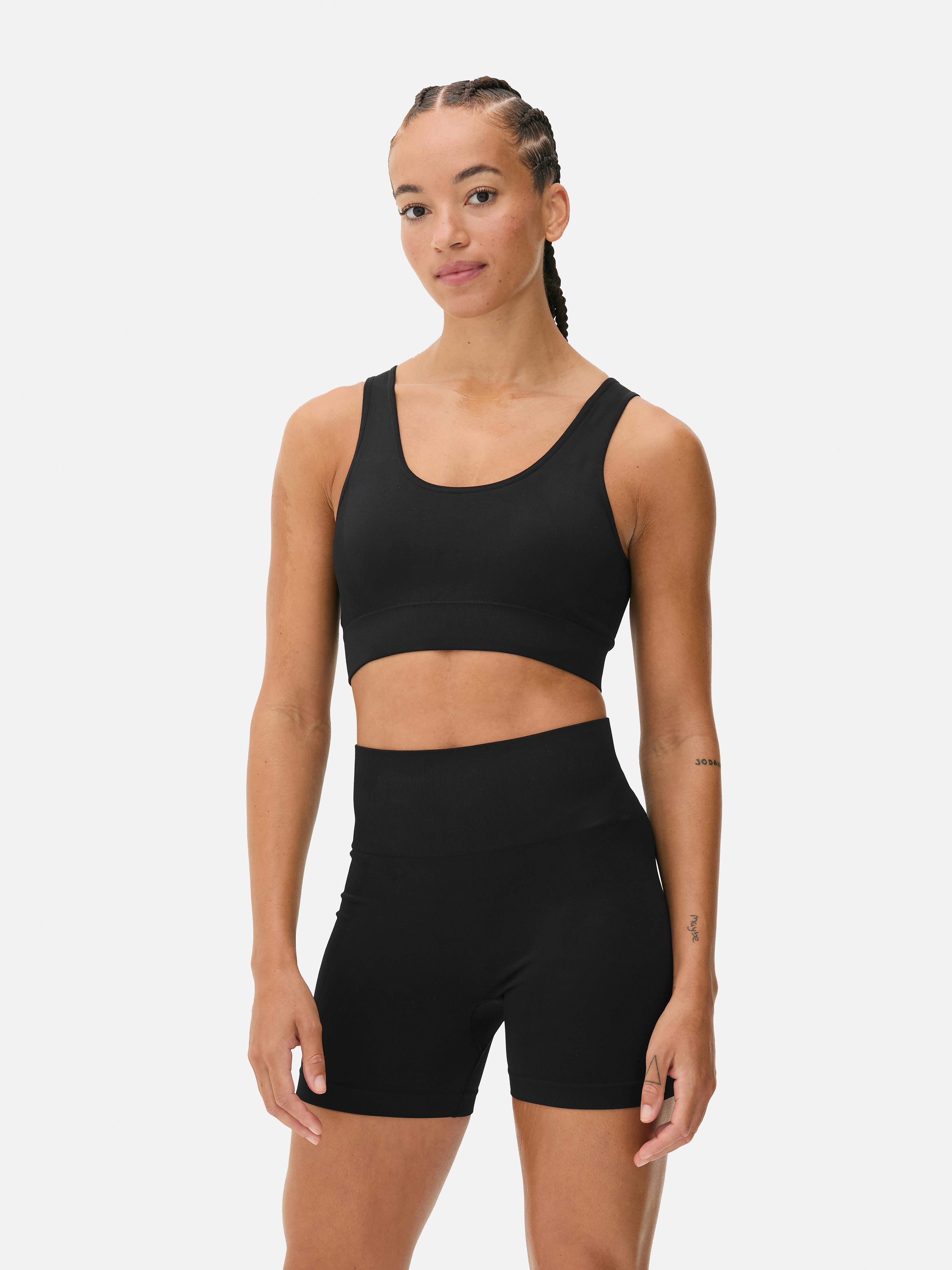 Primark black ribbed sports bra top, Women's Fashion, Activewear on  Carousell