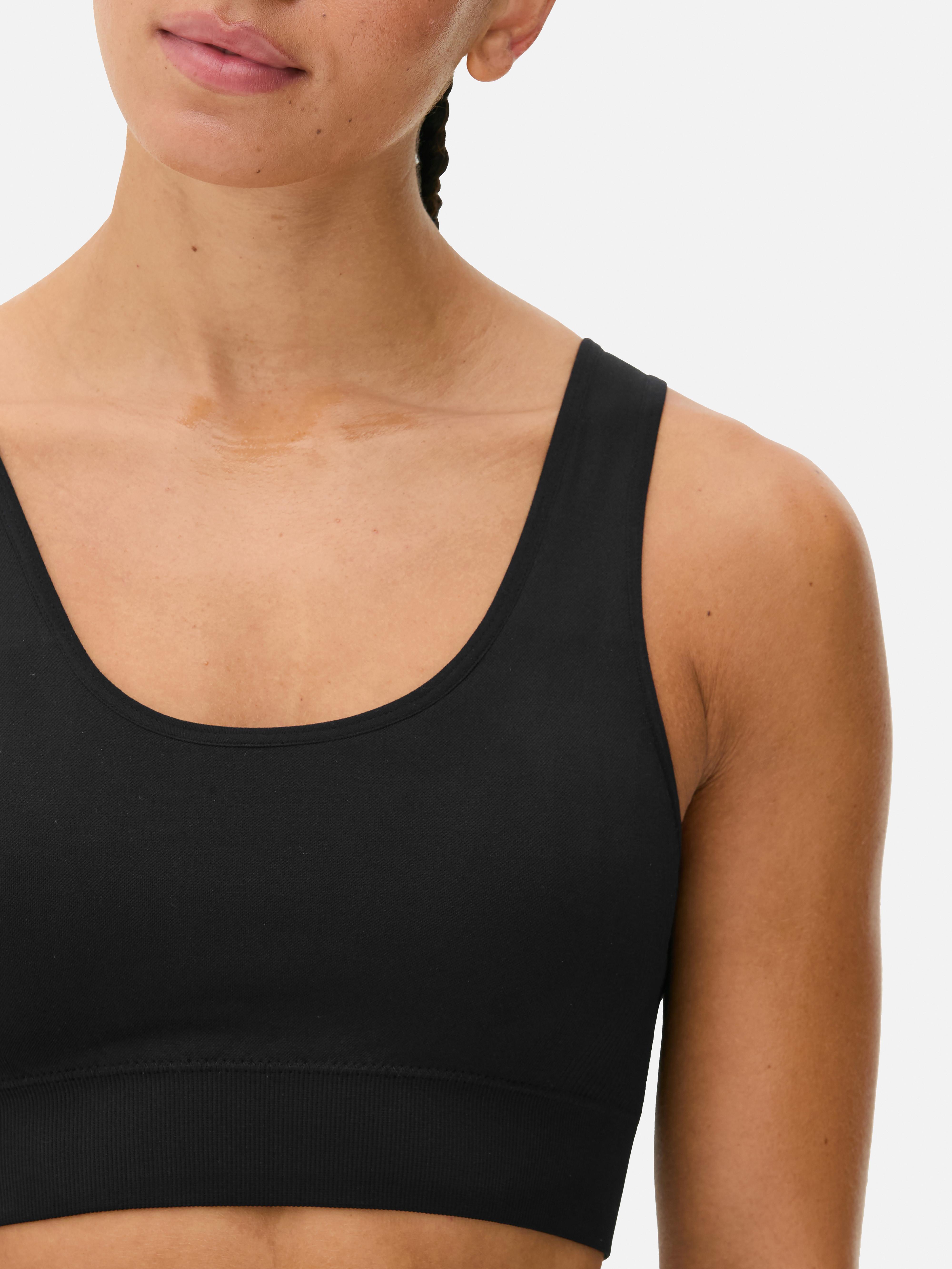 Womens Black Seamfree Sports Bra