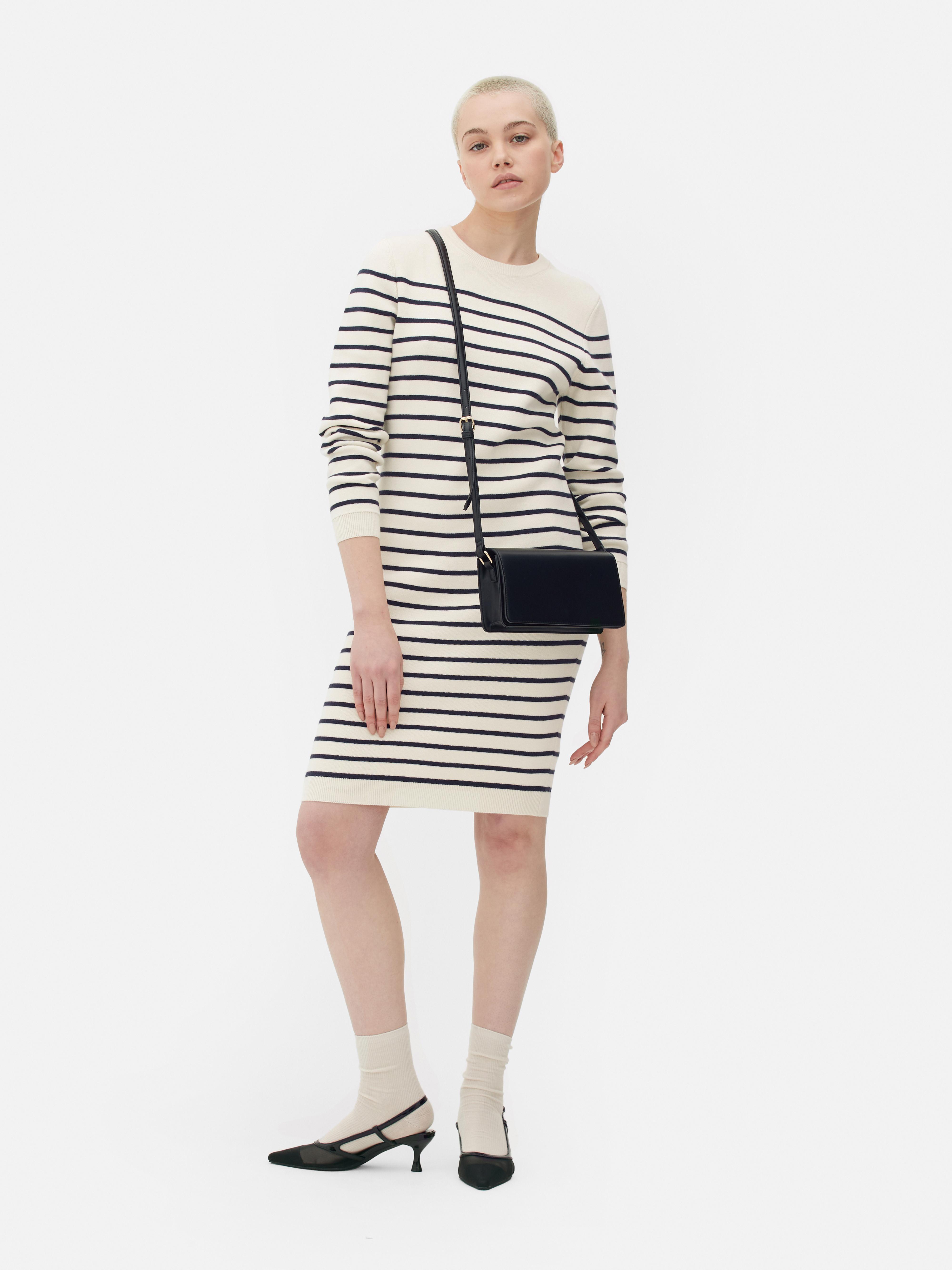 Stripe Long Sleeve T-Shirt & Midi Slip Dress