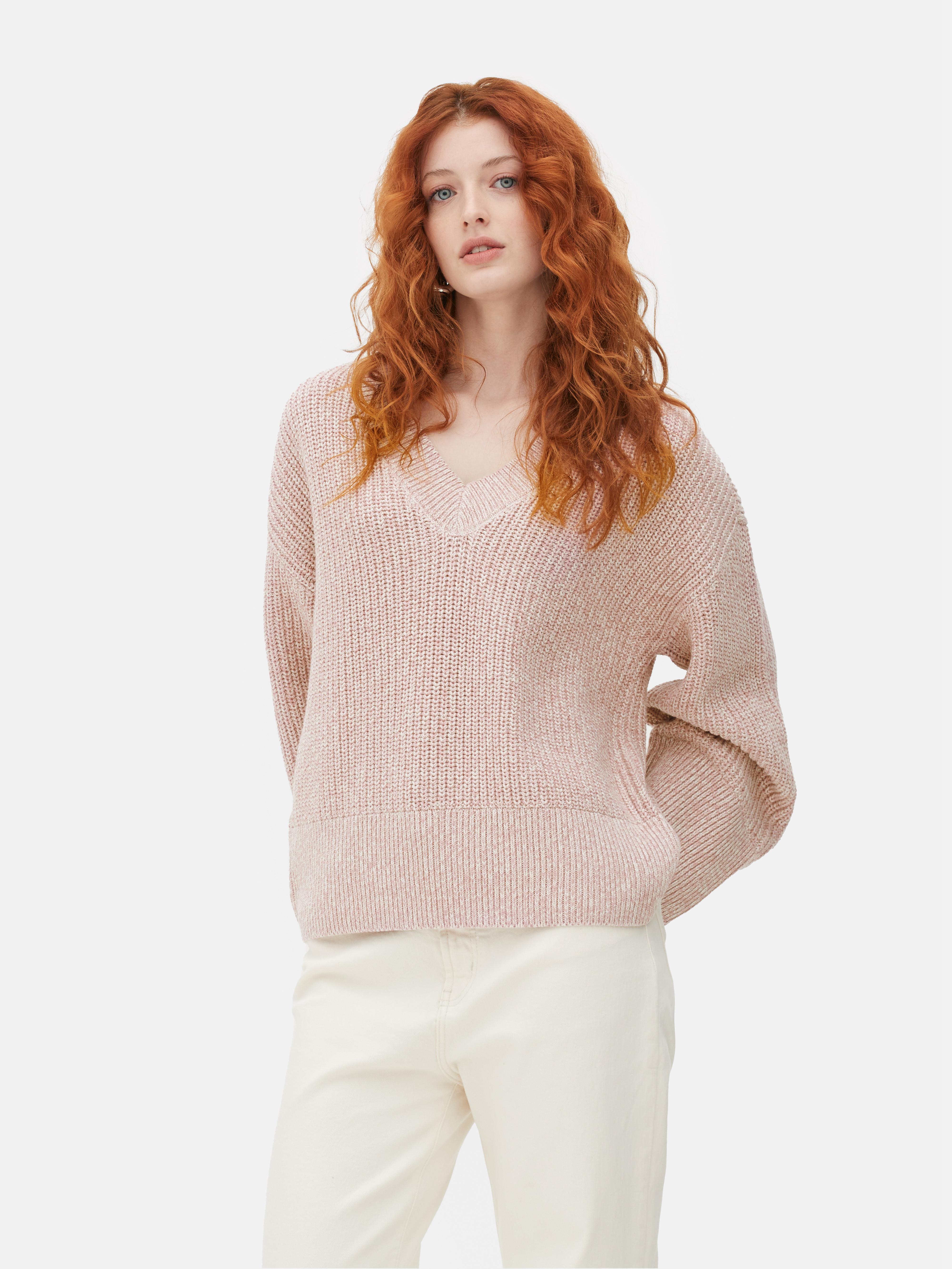 Relaxed v hot sale neck sweater