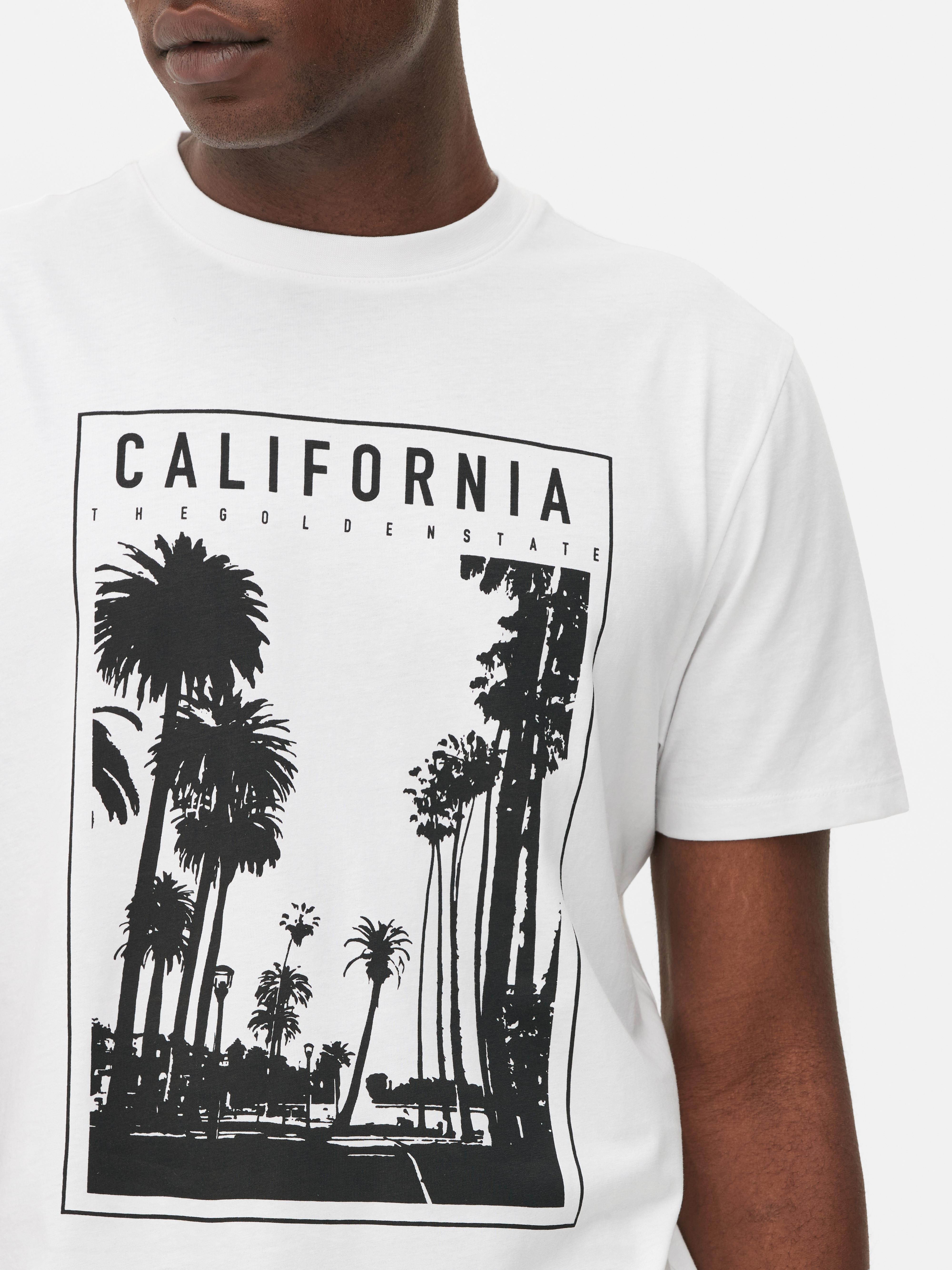 Men's White California Photo Print T-shirt | Penneys