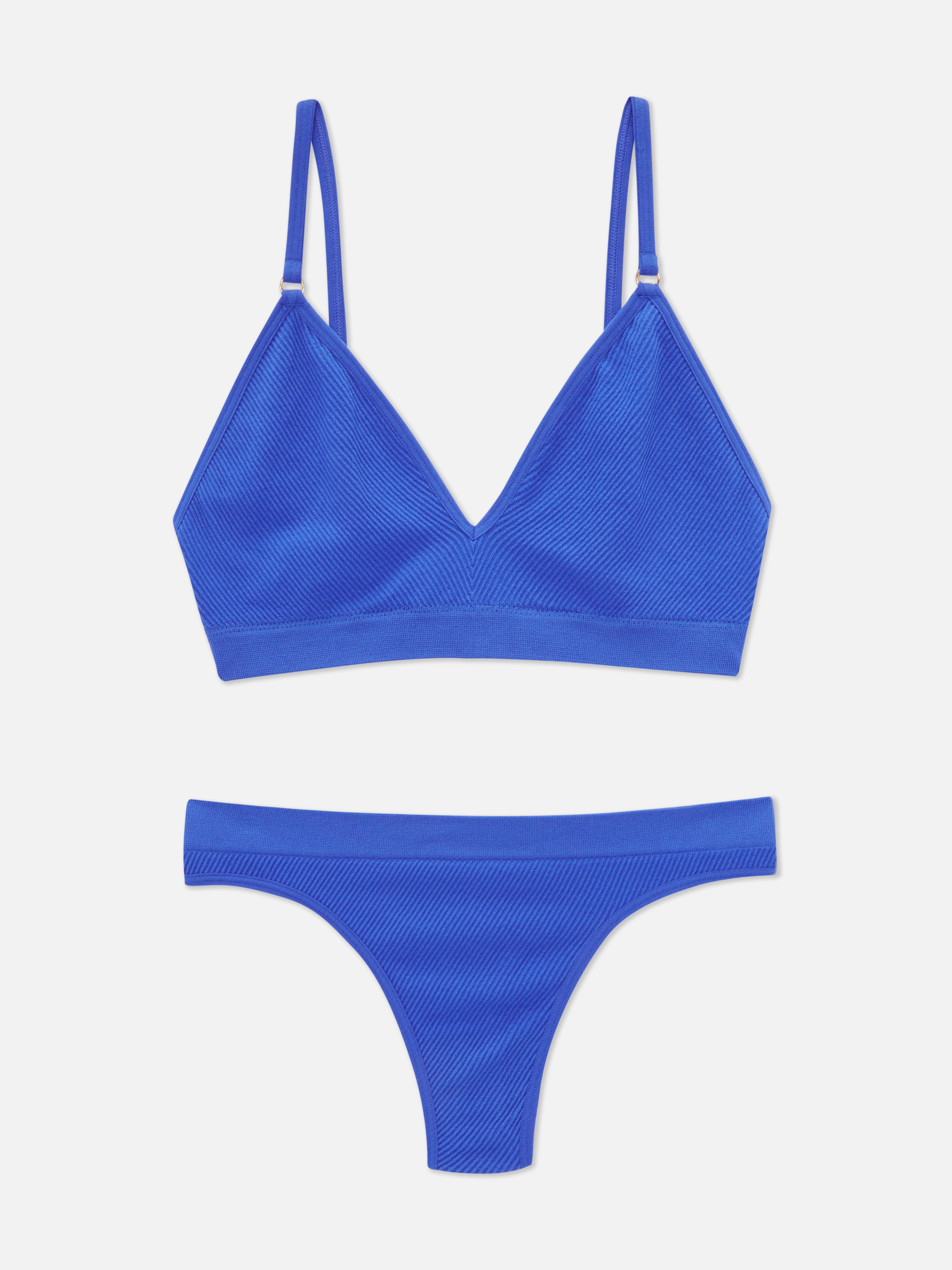 Lace Triangle Bralette Light Blue • Understatement Underwear