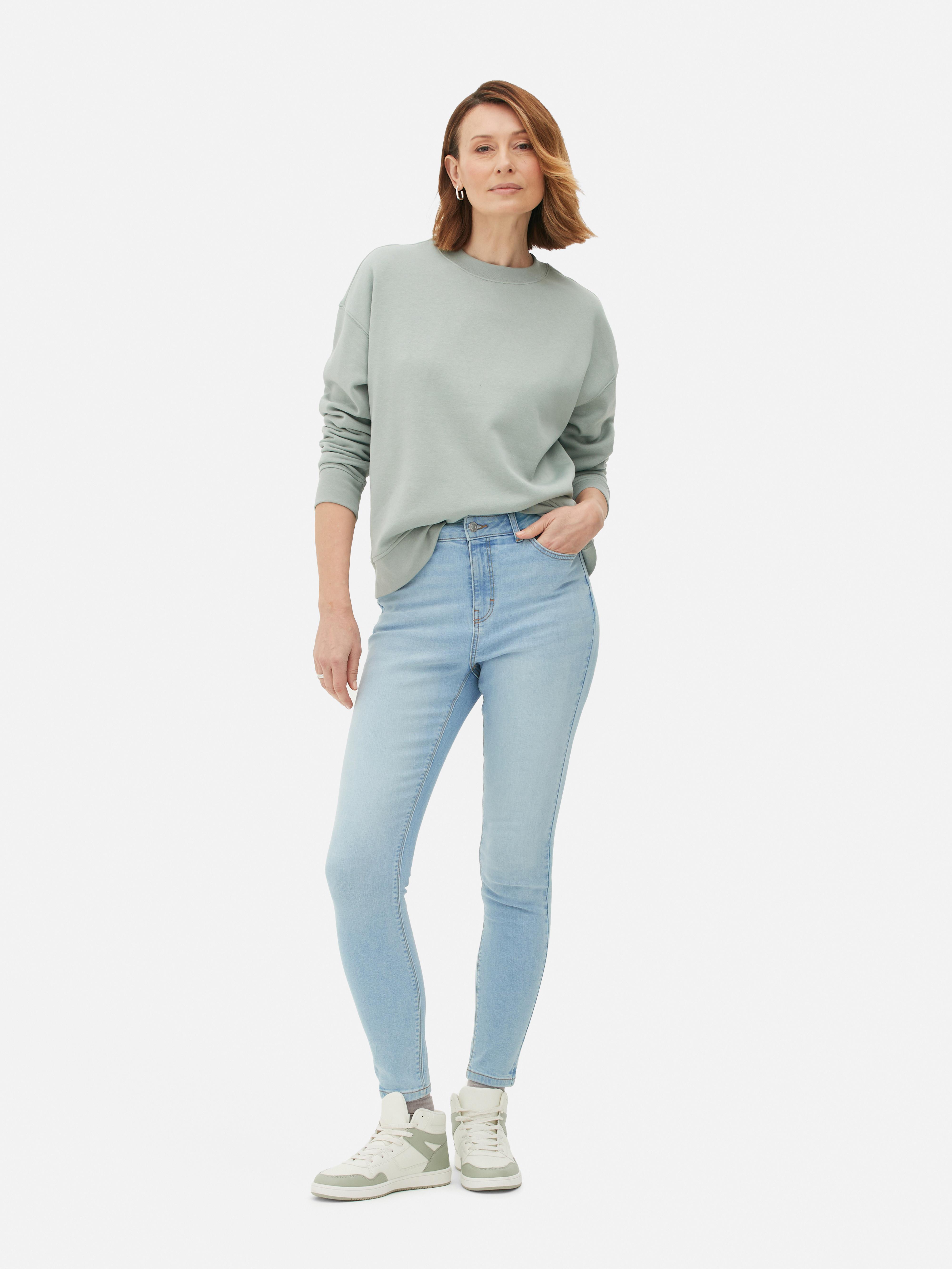 Light blue skinny jeans womens sale outfit