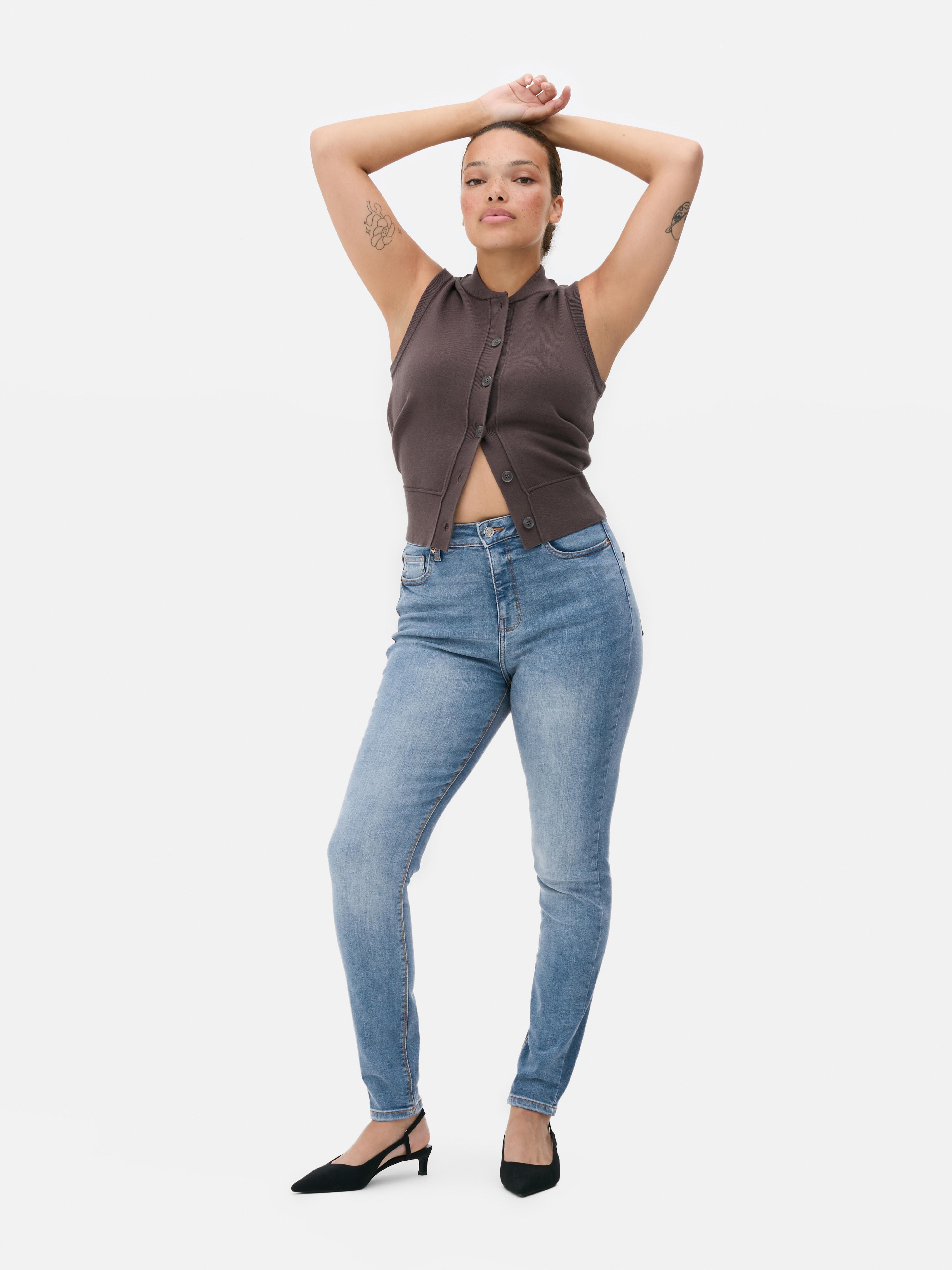 Jeans skinny a vita alta