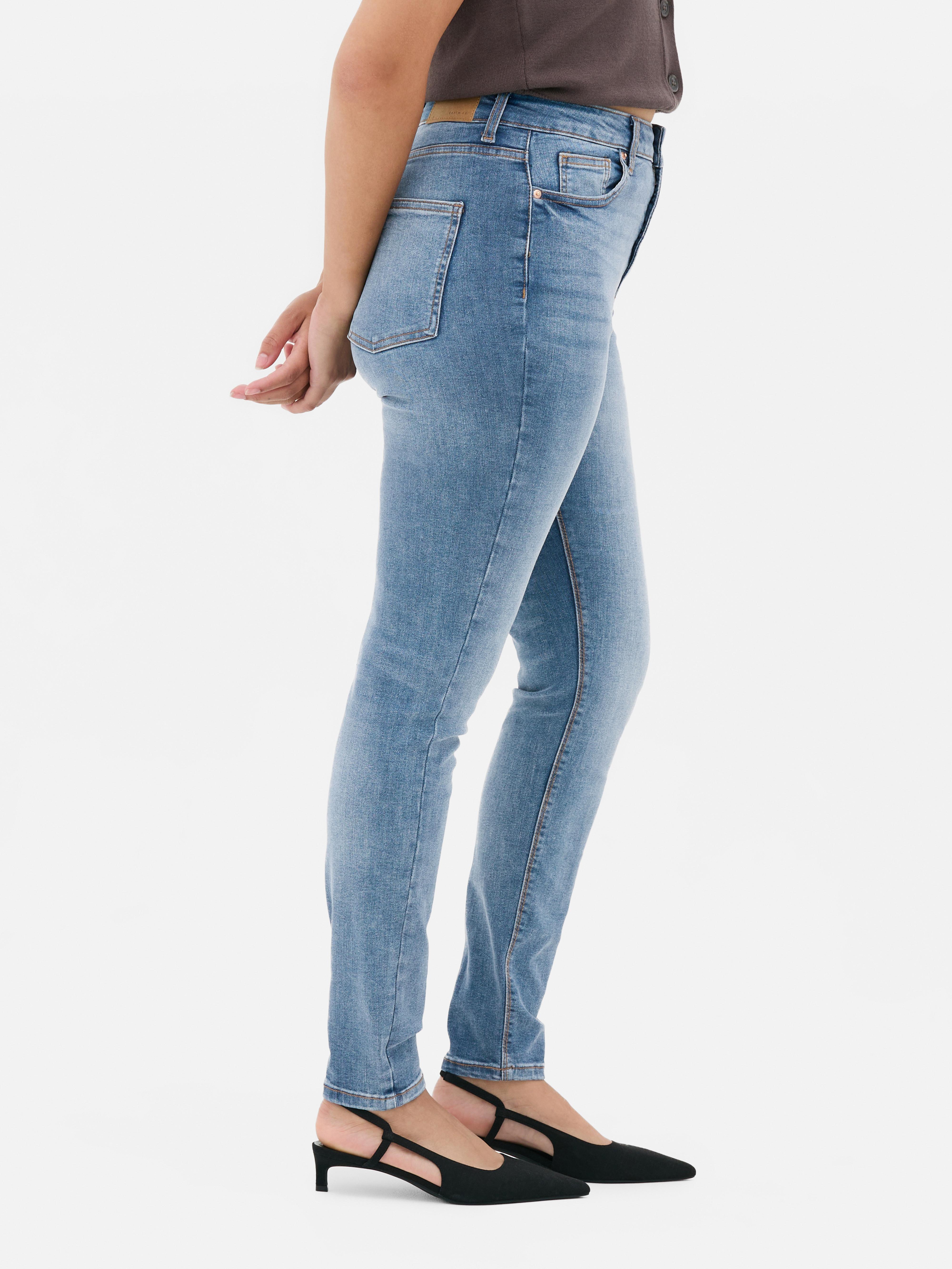 Skinny jeans met hoge taille