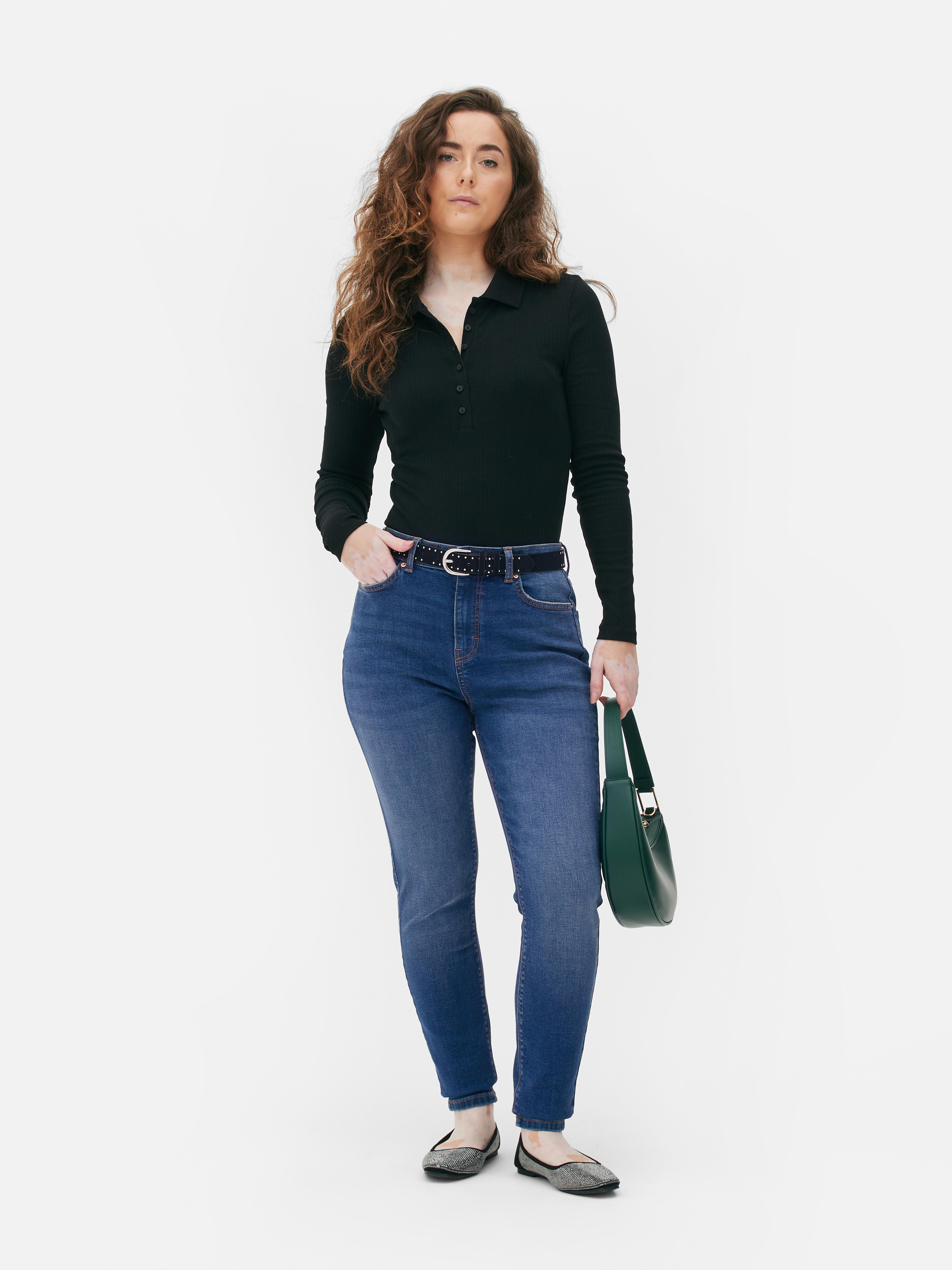 Womens Indigo High Waist Skinny Fit Jeans | Primark