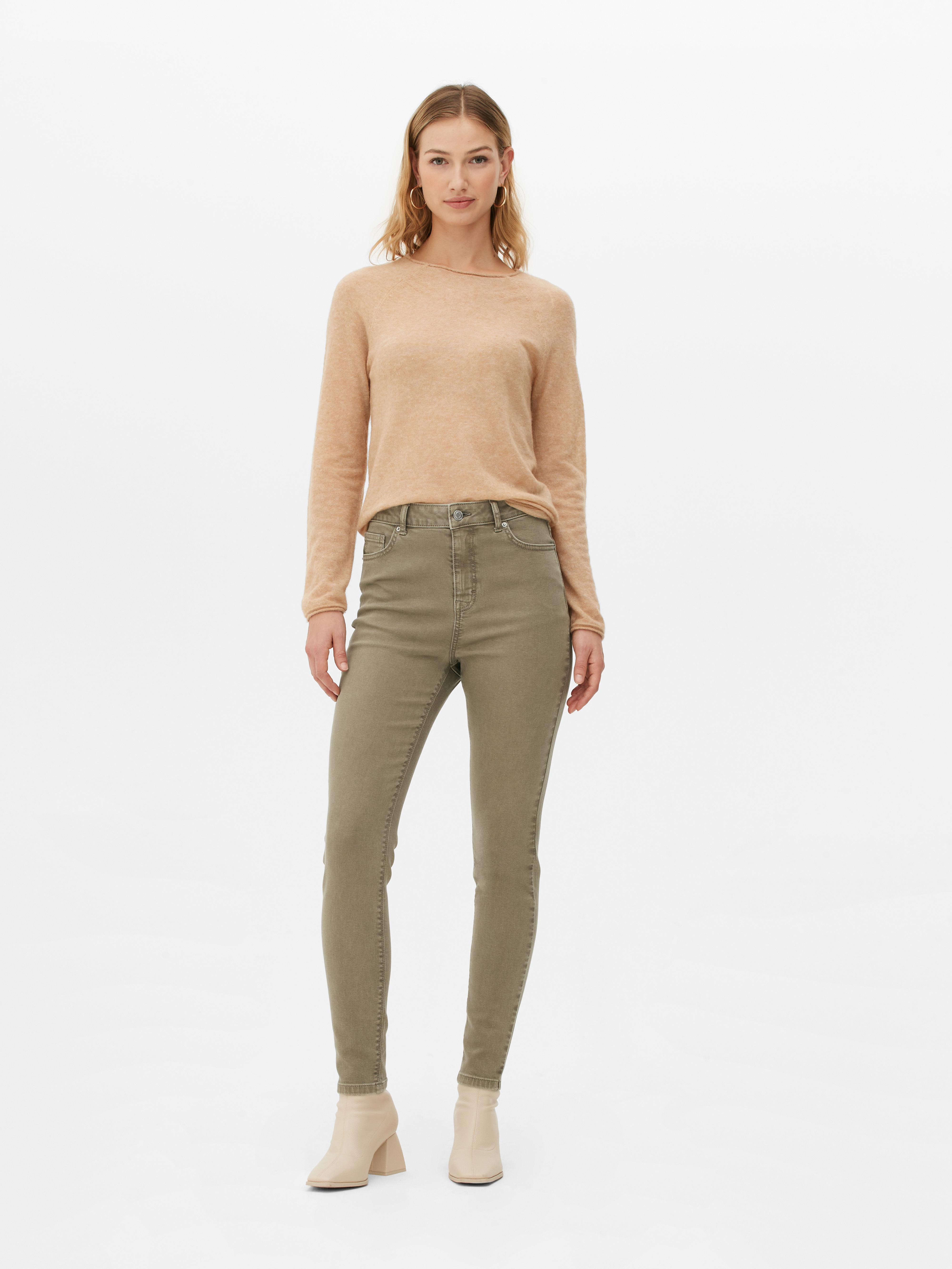 Blugi skinny cu talie înaltă