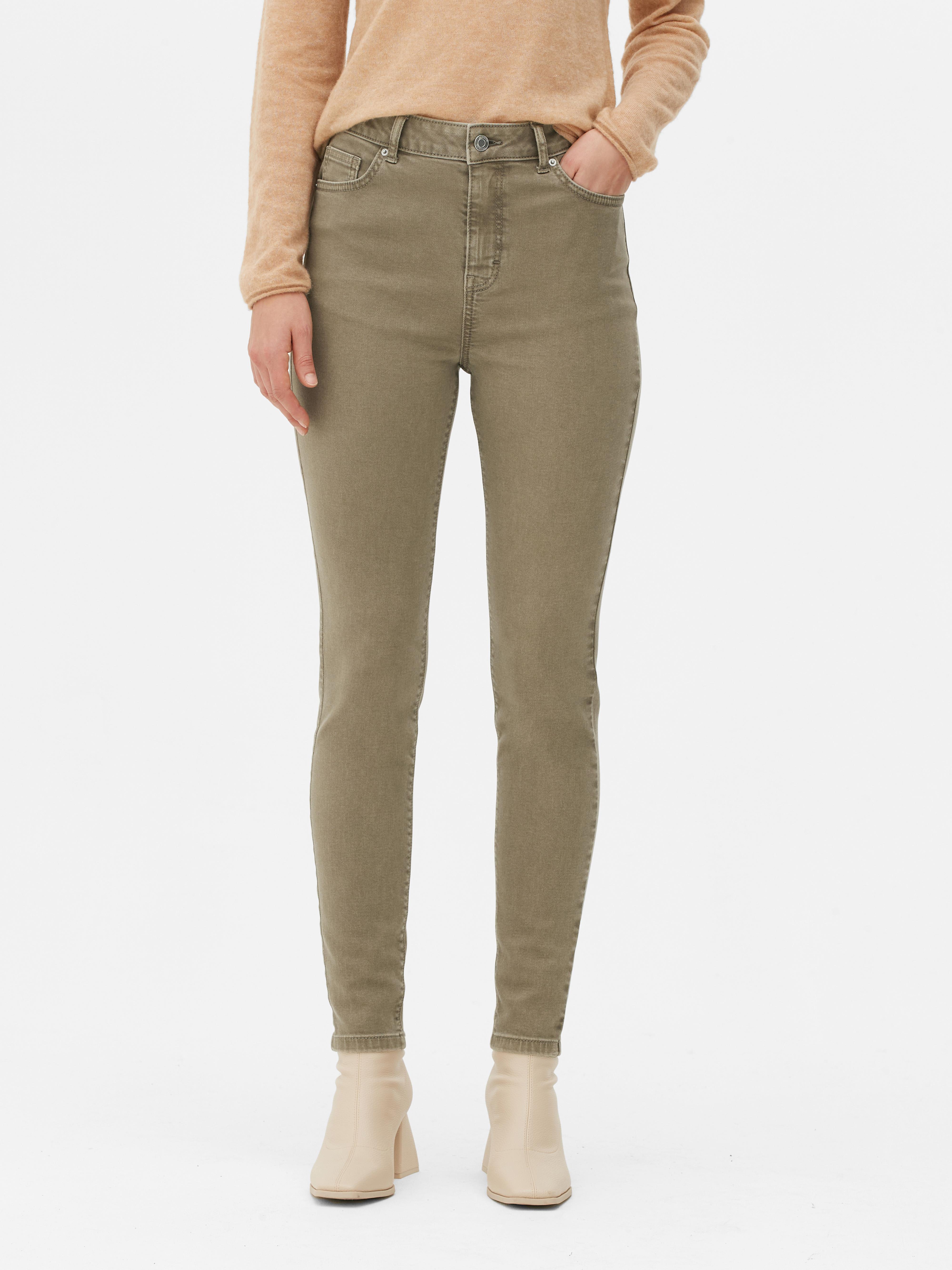 Blugi skinny cu talie înaltă