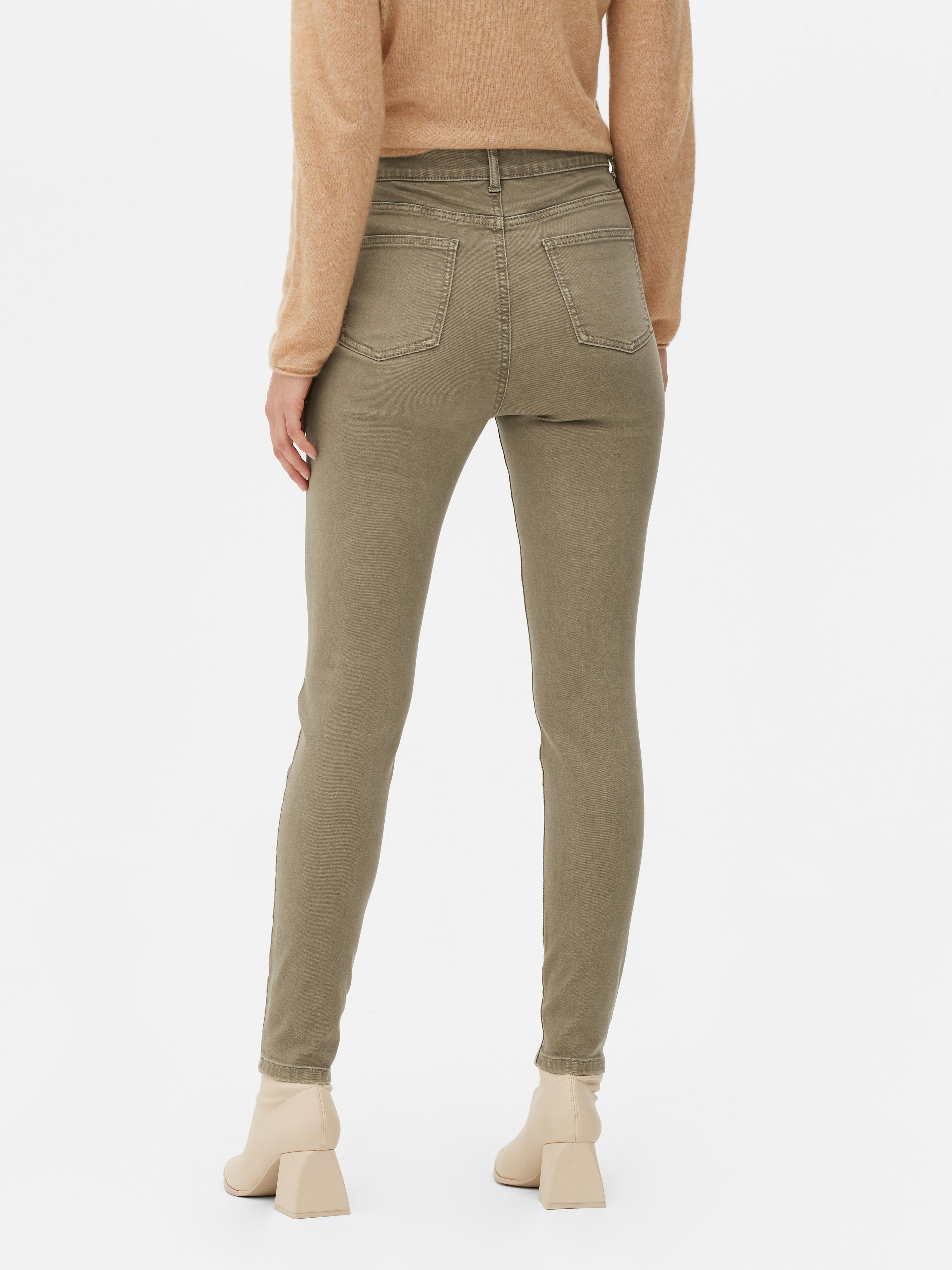 Blugi skinny cu talie înaltă