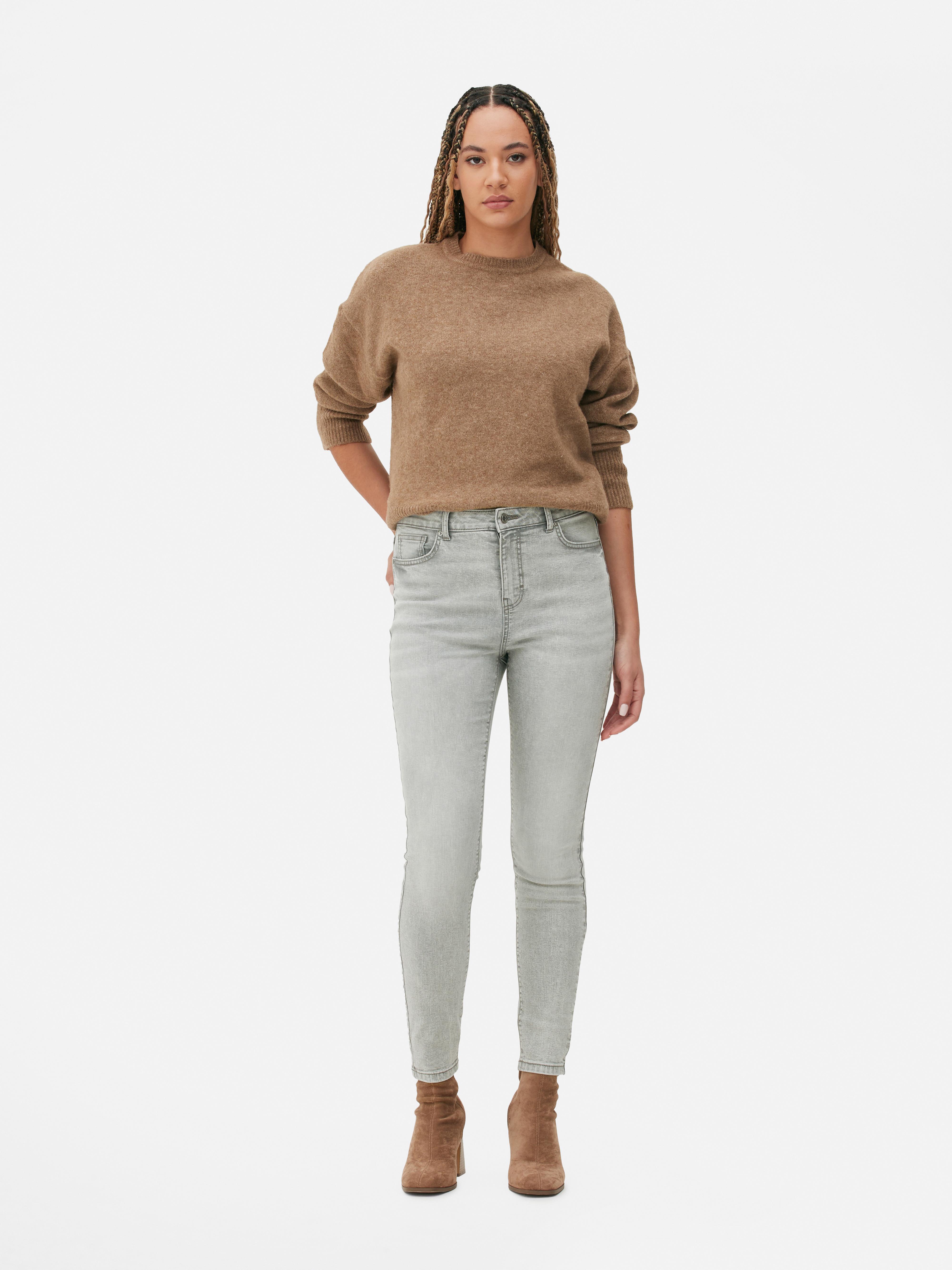 Womens Grey High Waist Skinny Fit Jeans | Primark
