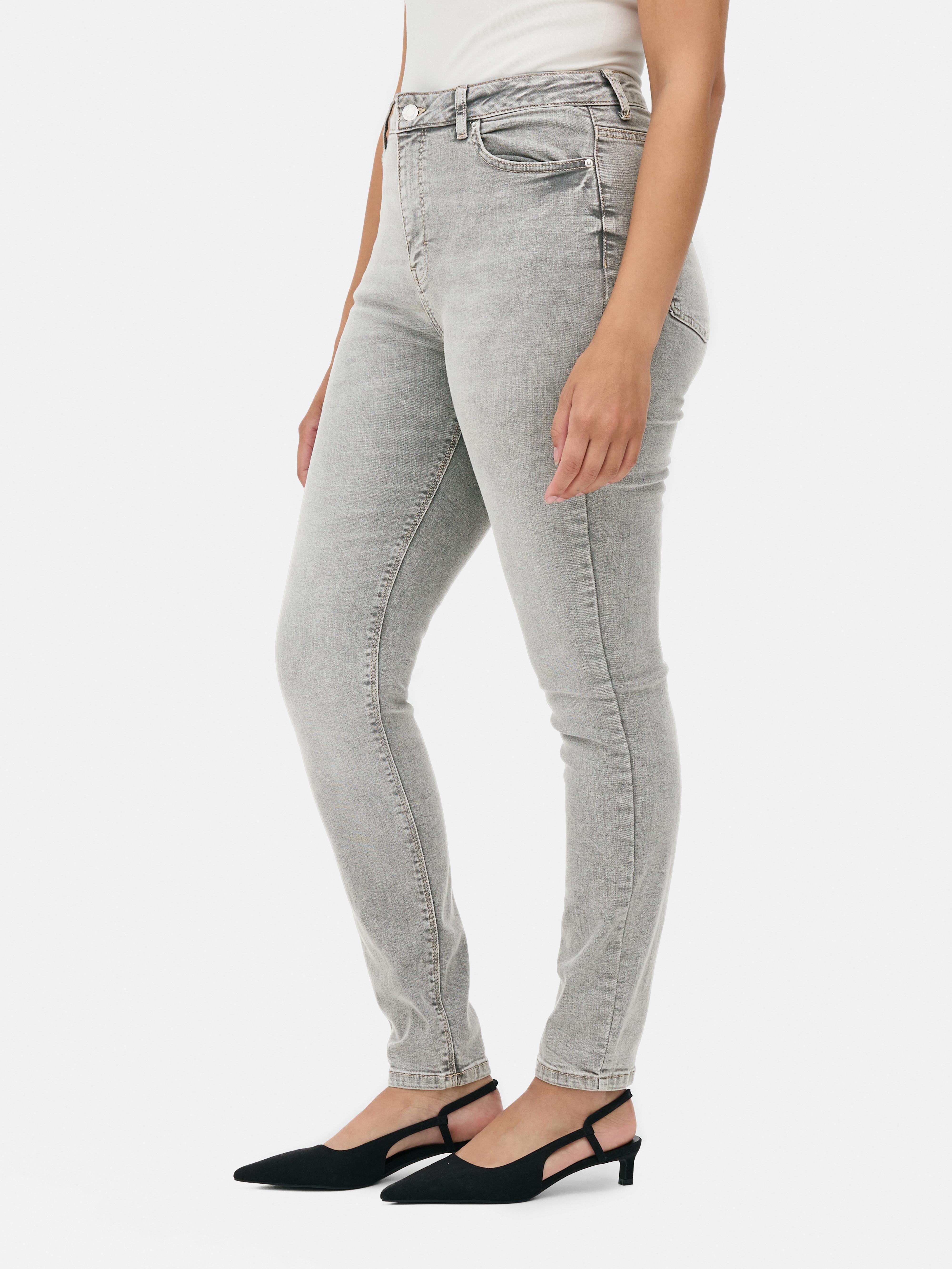 Womens Grey High Waist Skinny Fit Jeans | Primark