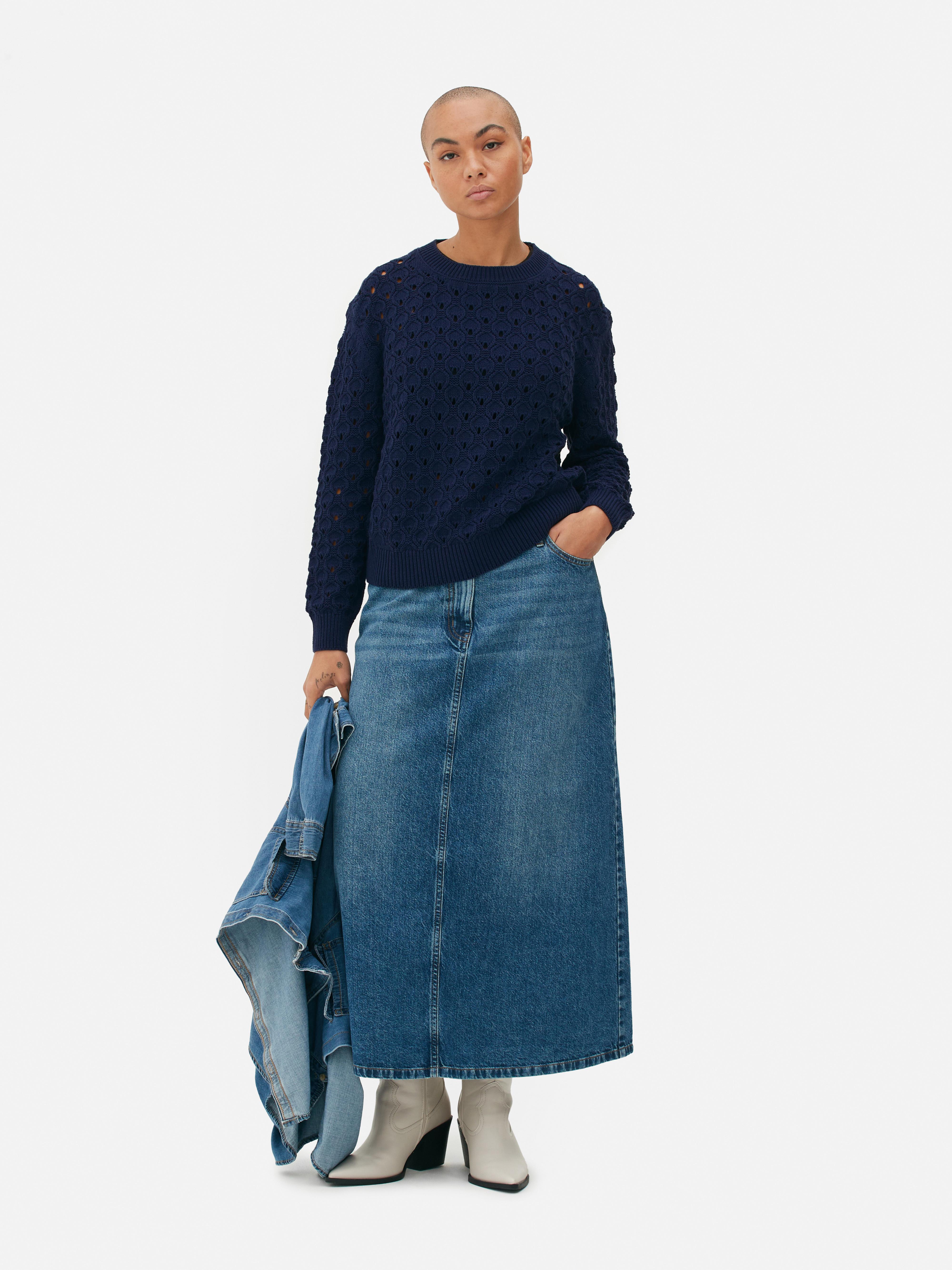 Open Stitch Knitted Jumper