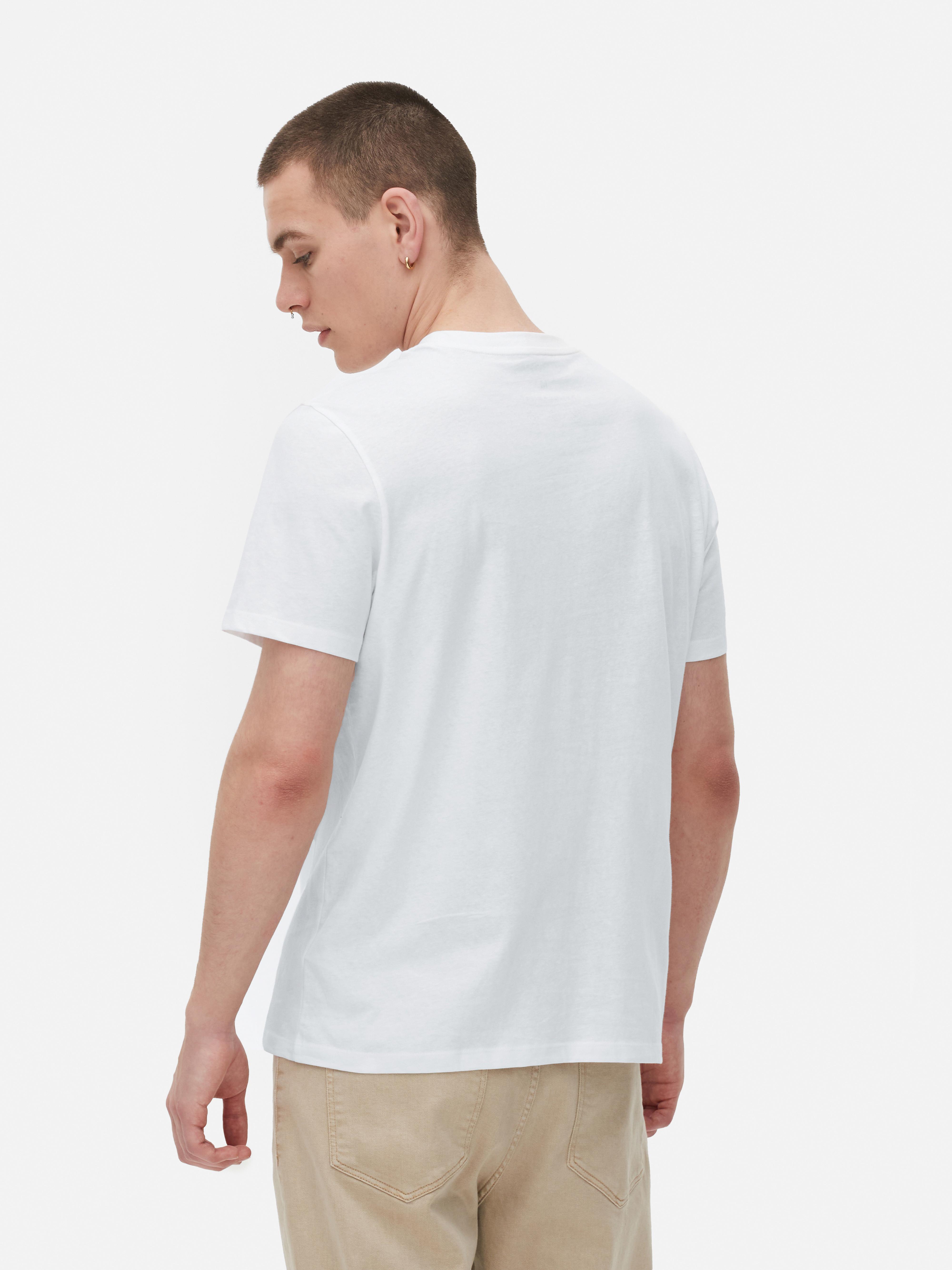 Mens White Regular Fit T-Shirt | Primark