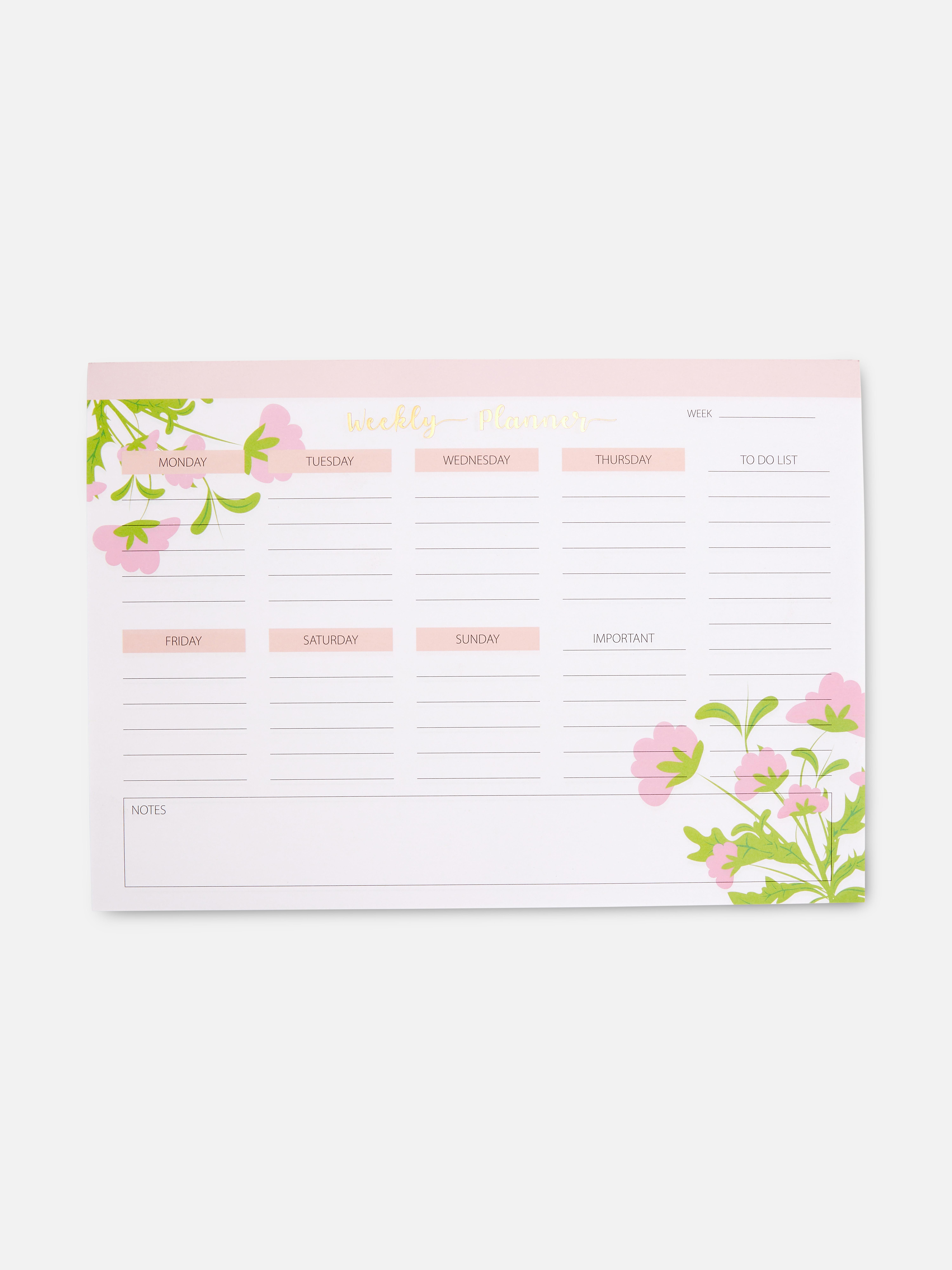 Floral Weekly Planner