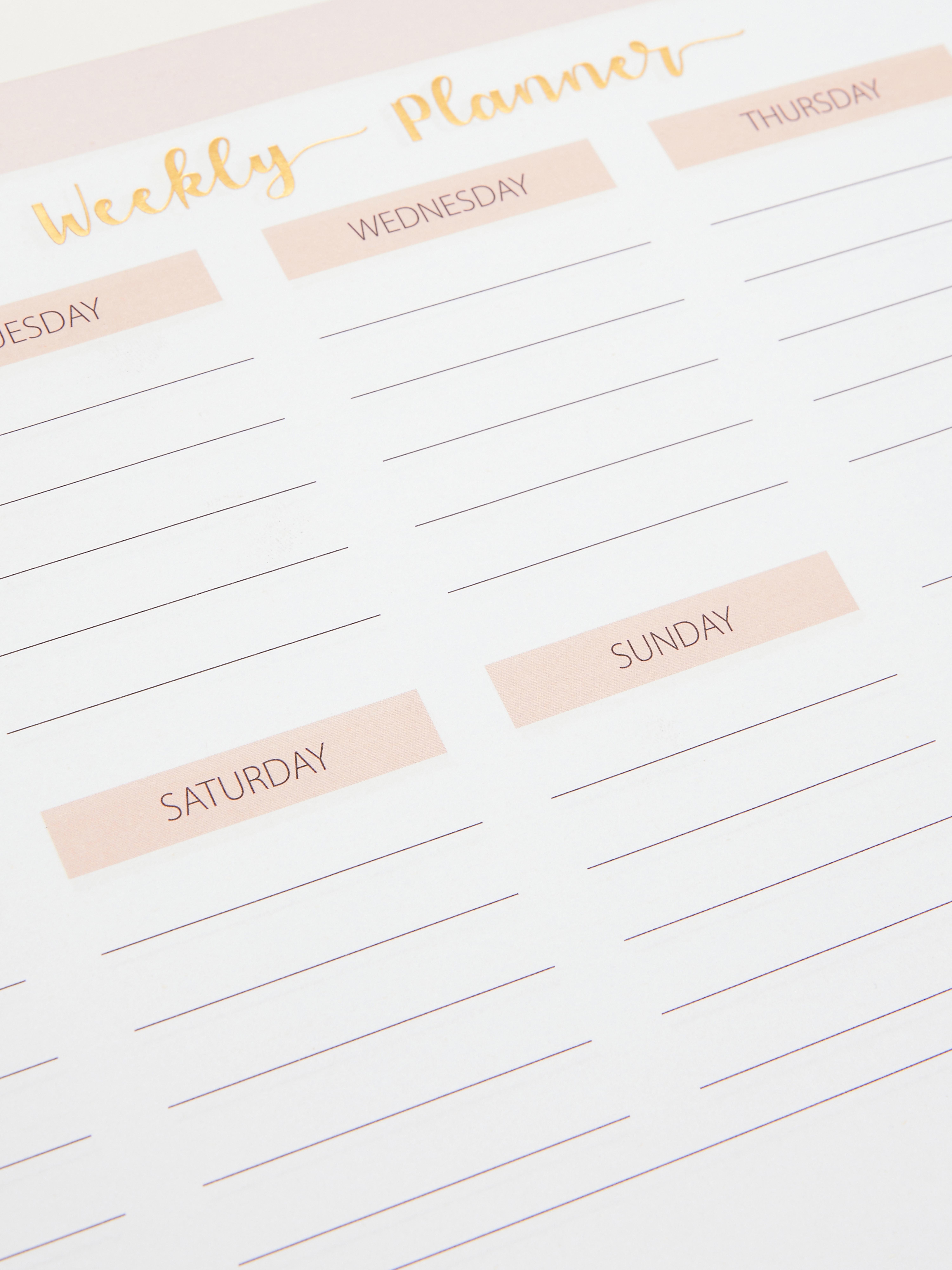 Floral Weekly Planner