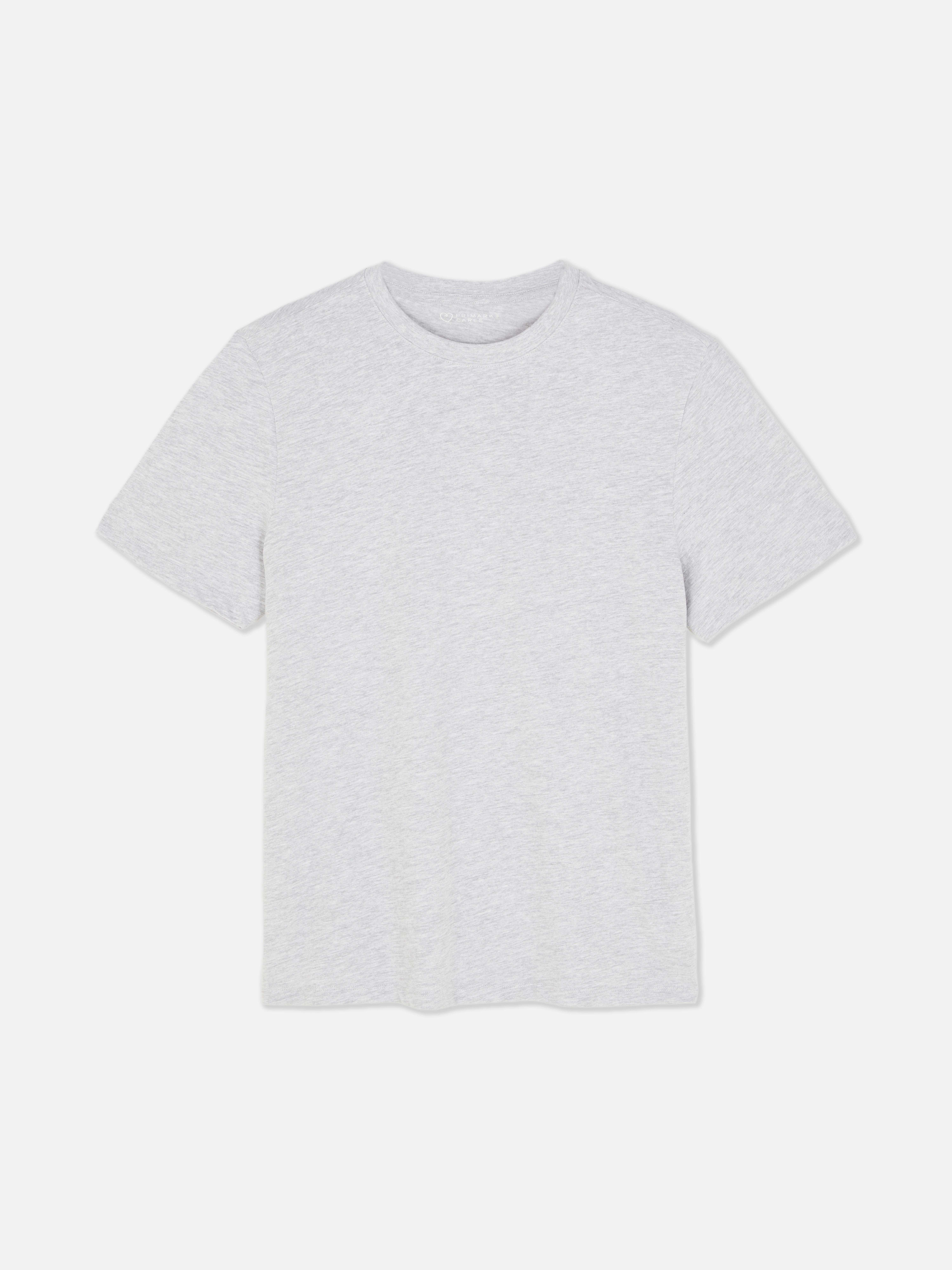 Tricou gri melanj cu croială clasică