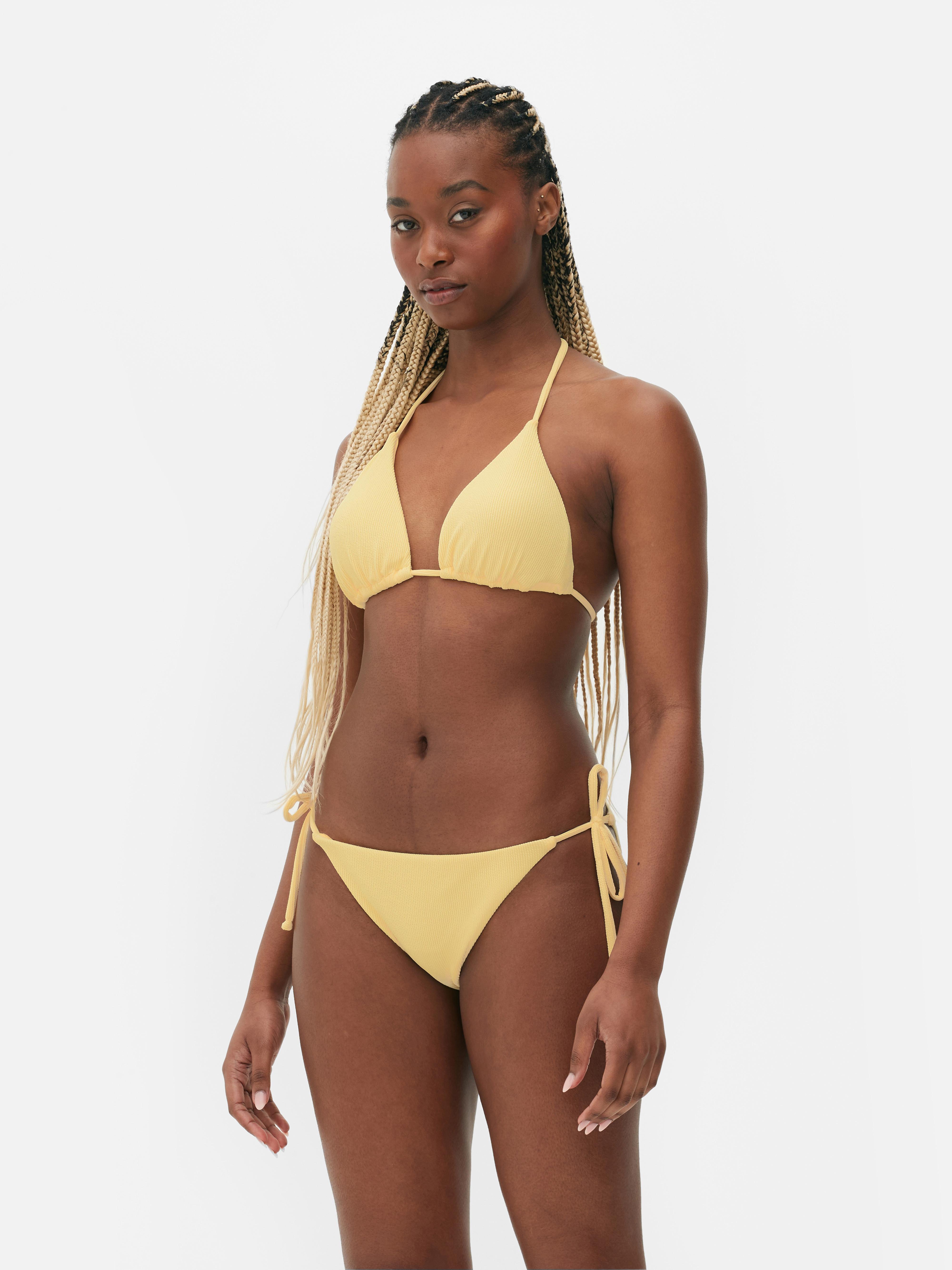 Womens Lemon Triangle Bikini Set Primark