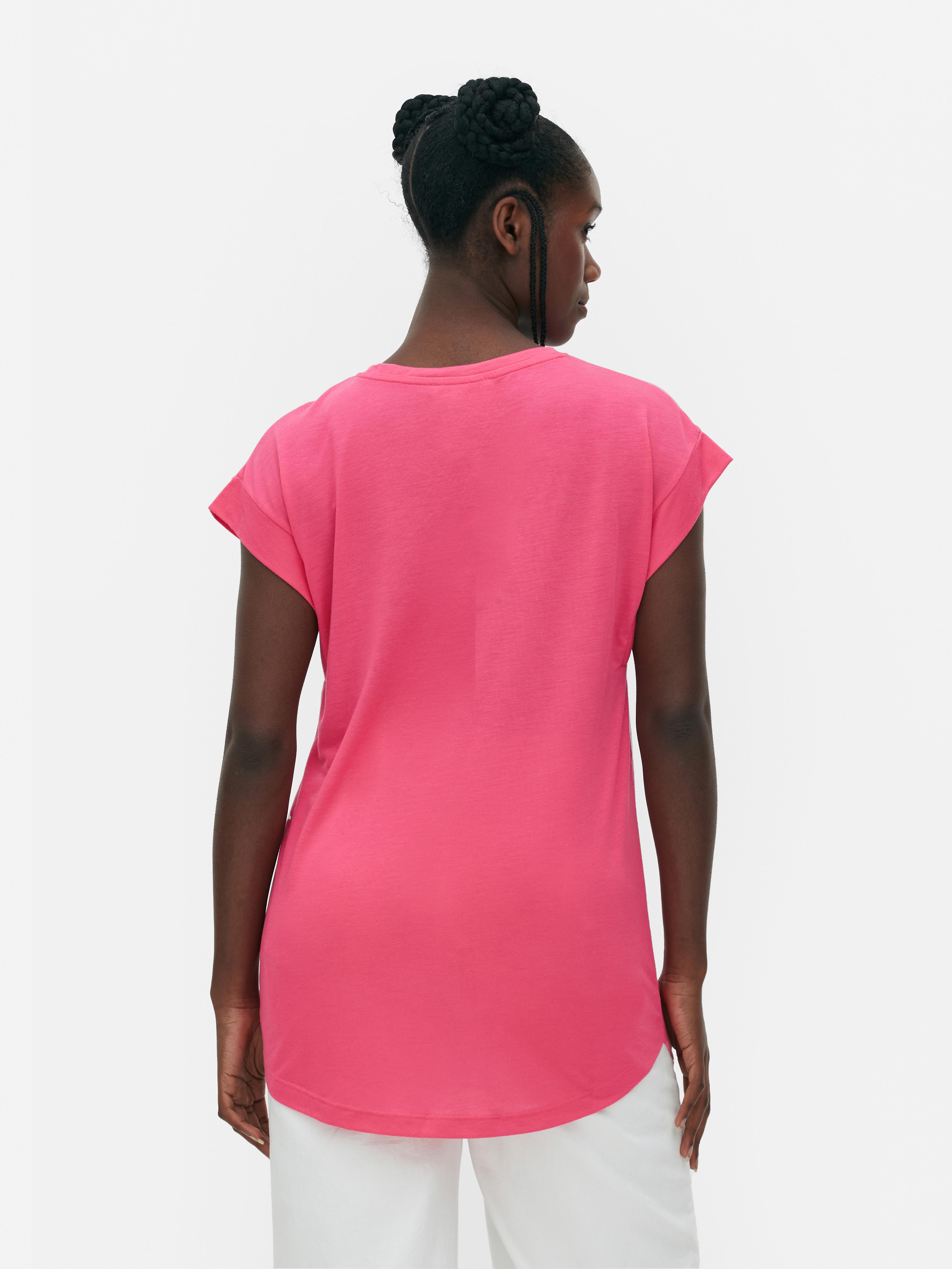 Women's Pink Essential Longline TShirt Primark