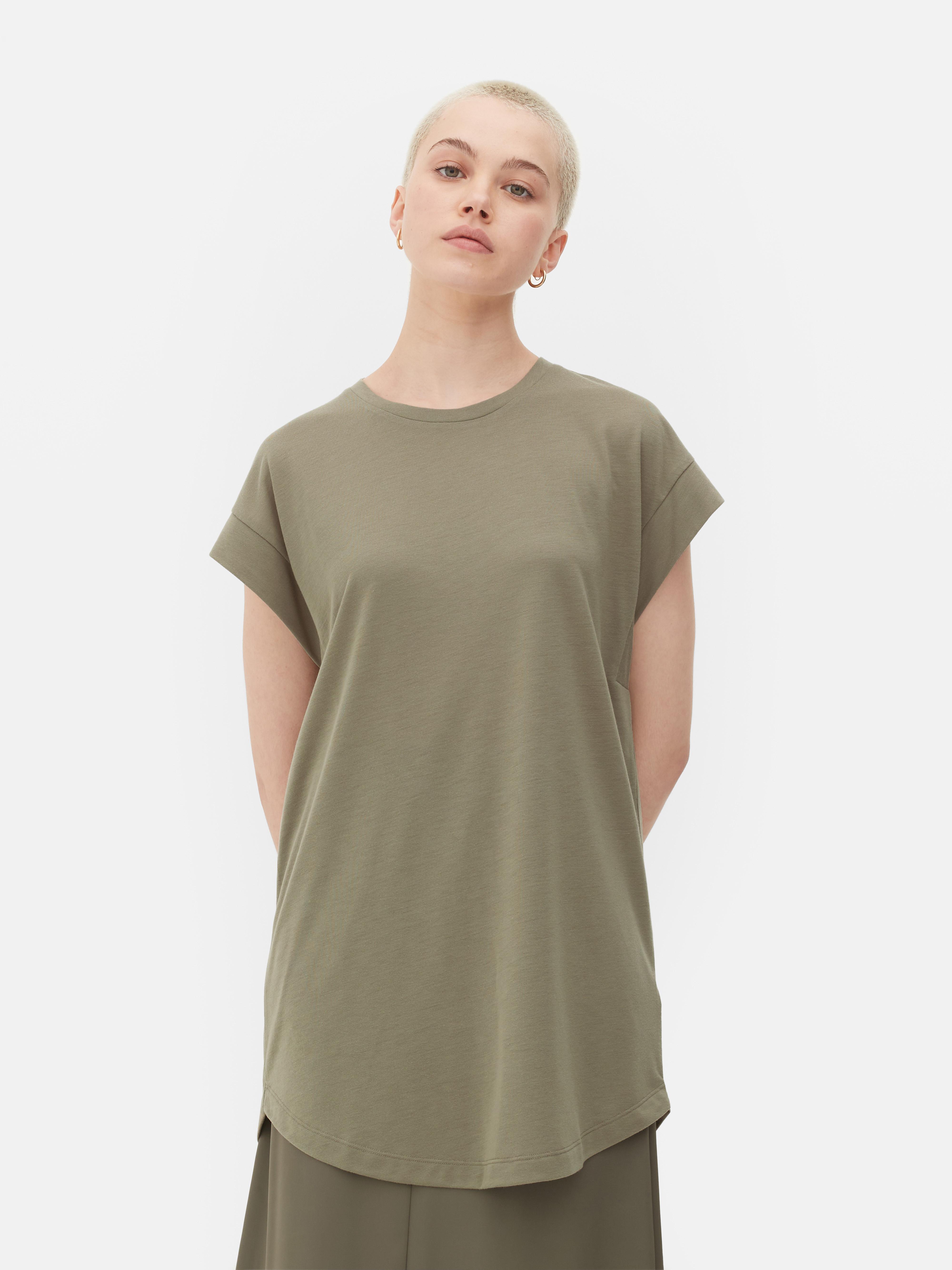 Women's Olive Essential Longline TShirt Primark