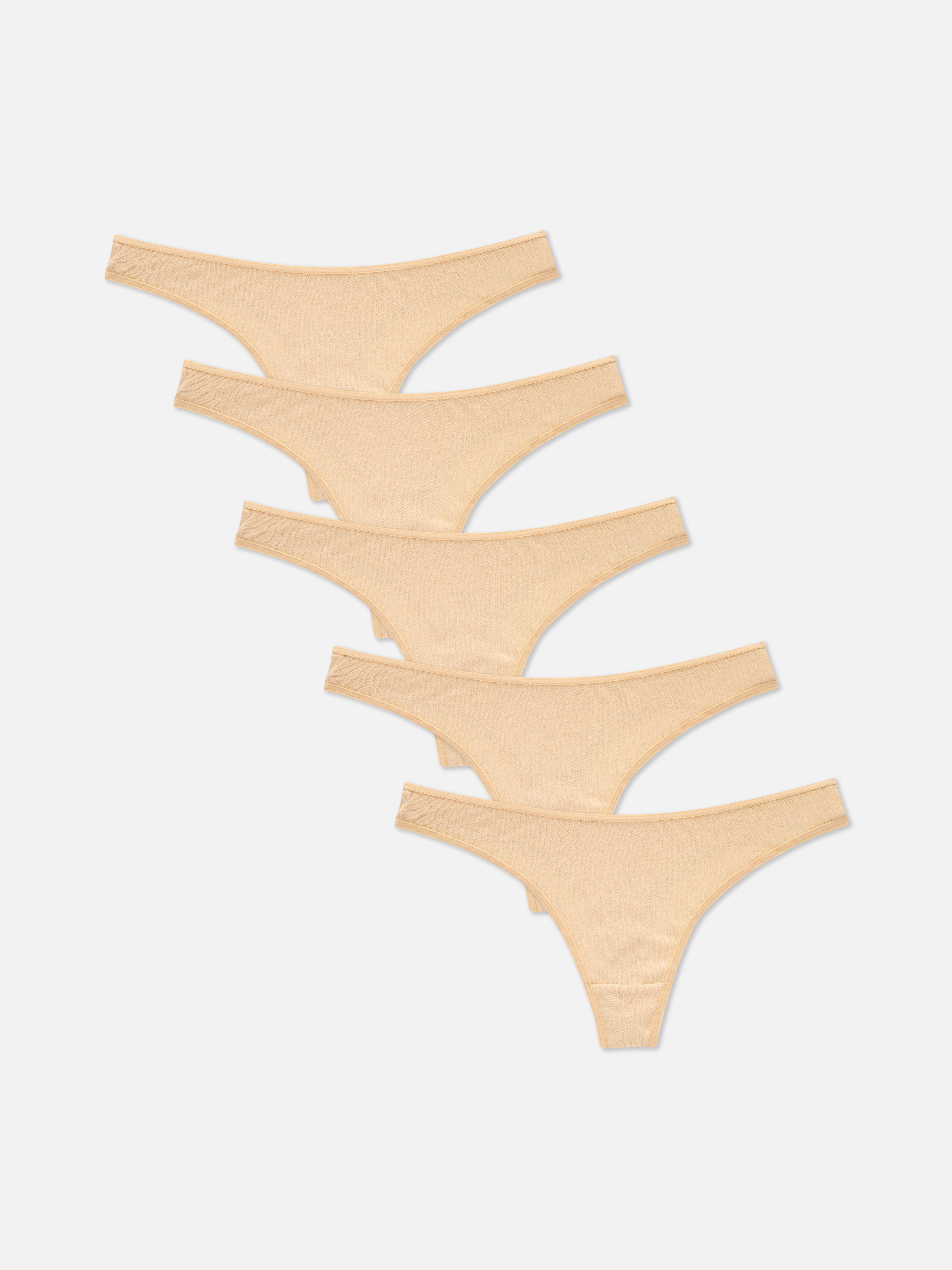 5pk Essential Taupe Thongs