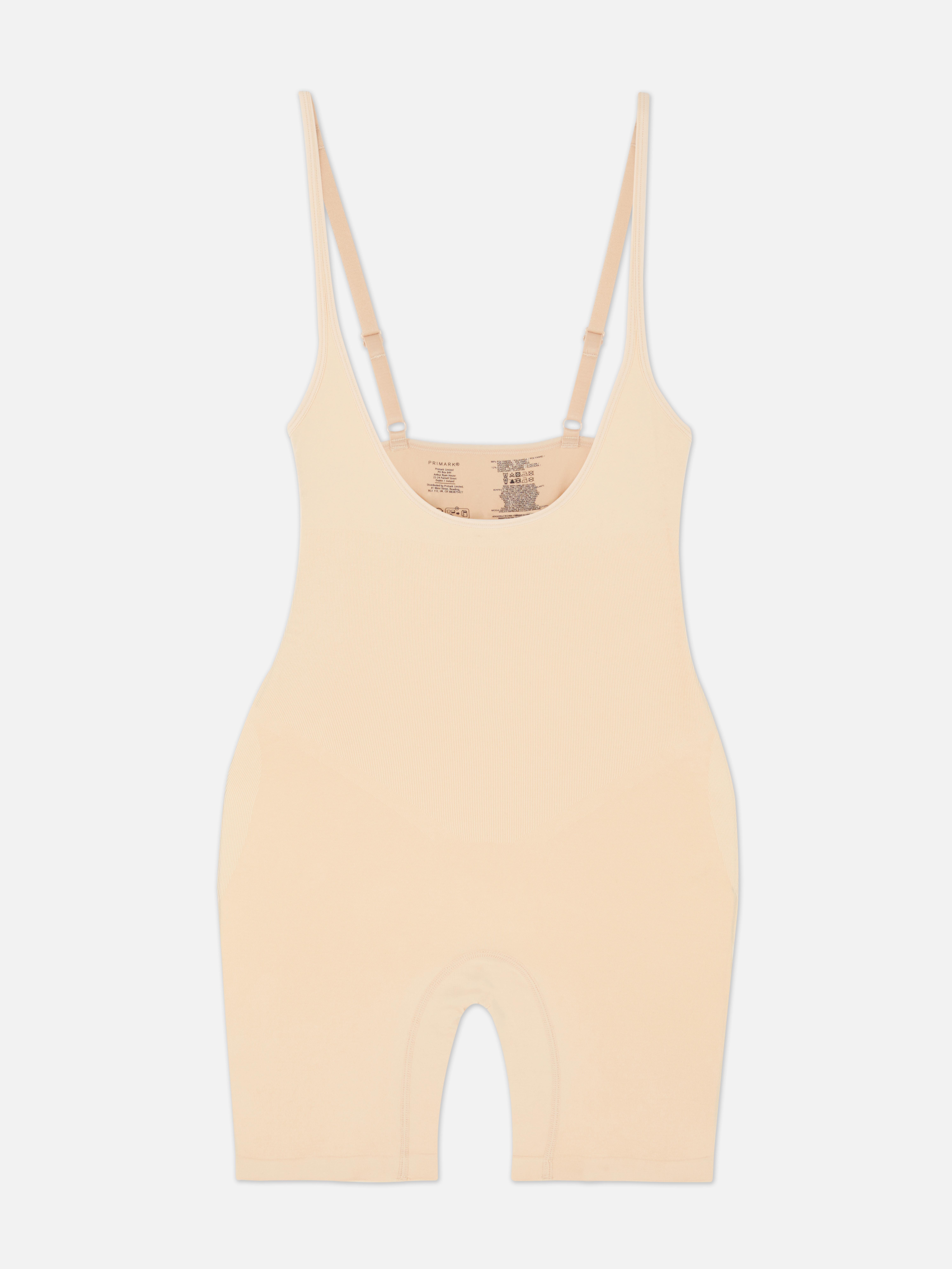 Womens Taupe Cupped Lycra Shapewear Bodysuit