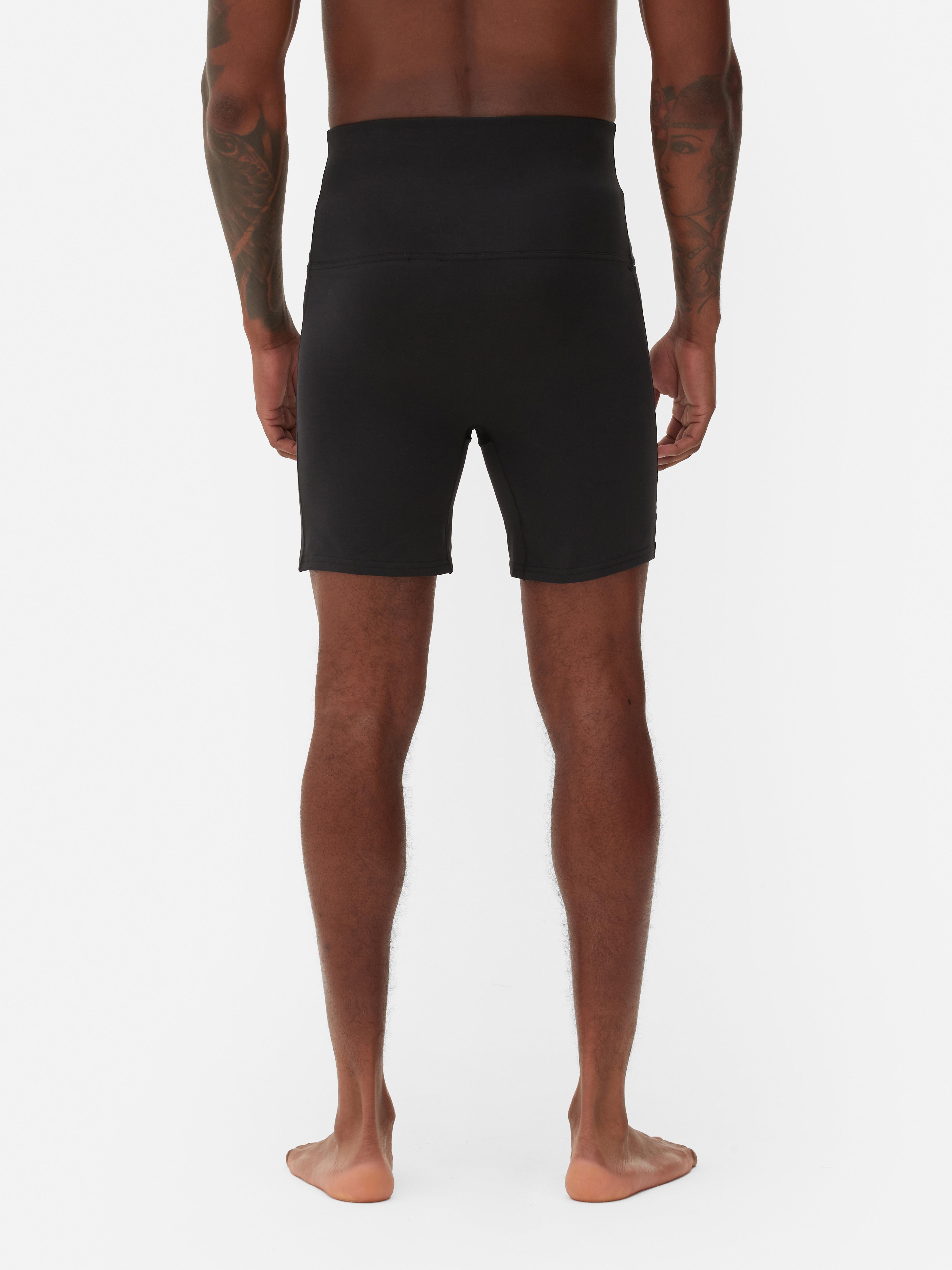 Men's Black High Waist Shapewear Boxer Briefs Primark