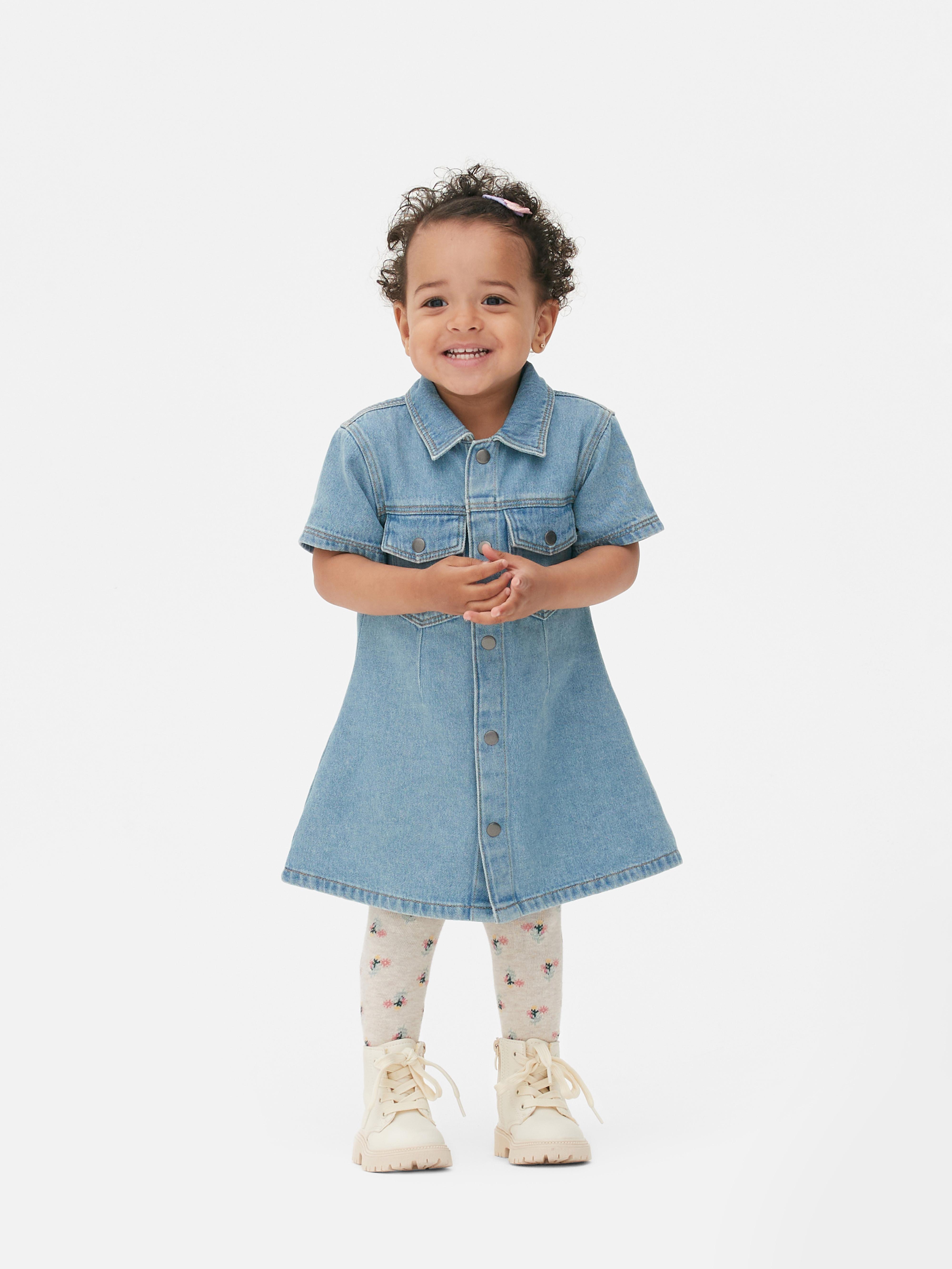 Short Sleeve Denim Dress