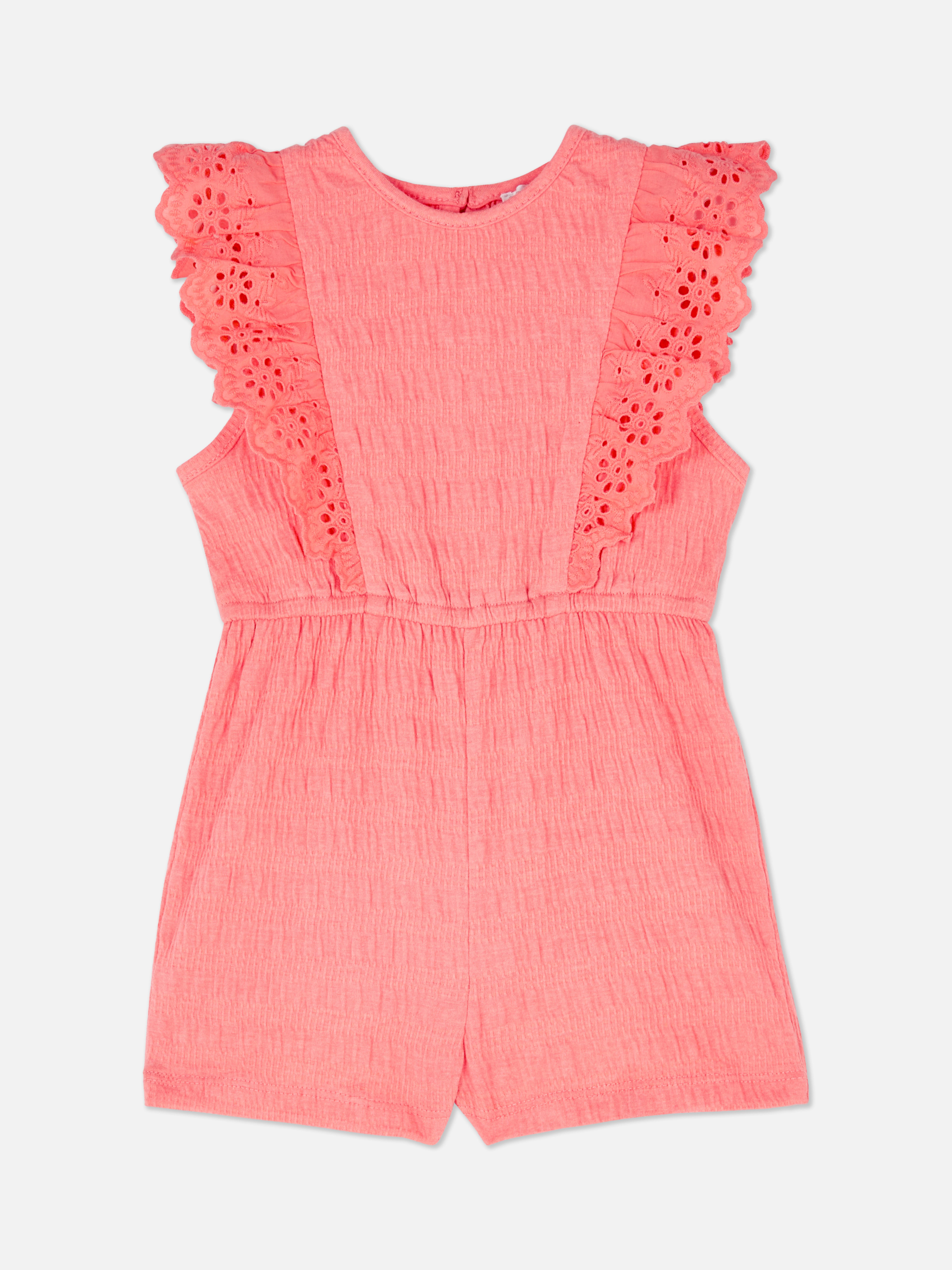 Broderie Anglaise Crinkle Playsuit