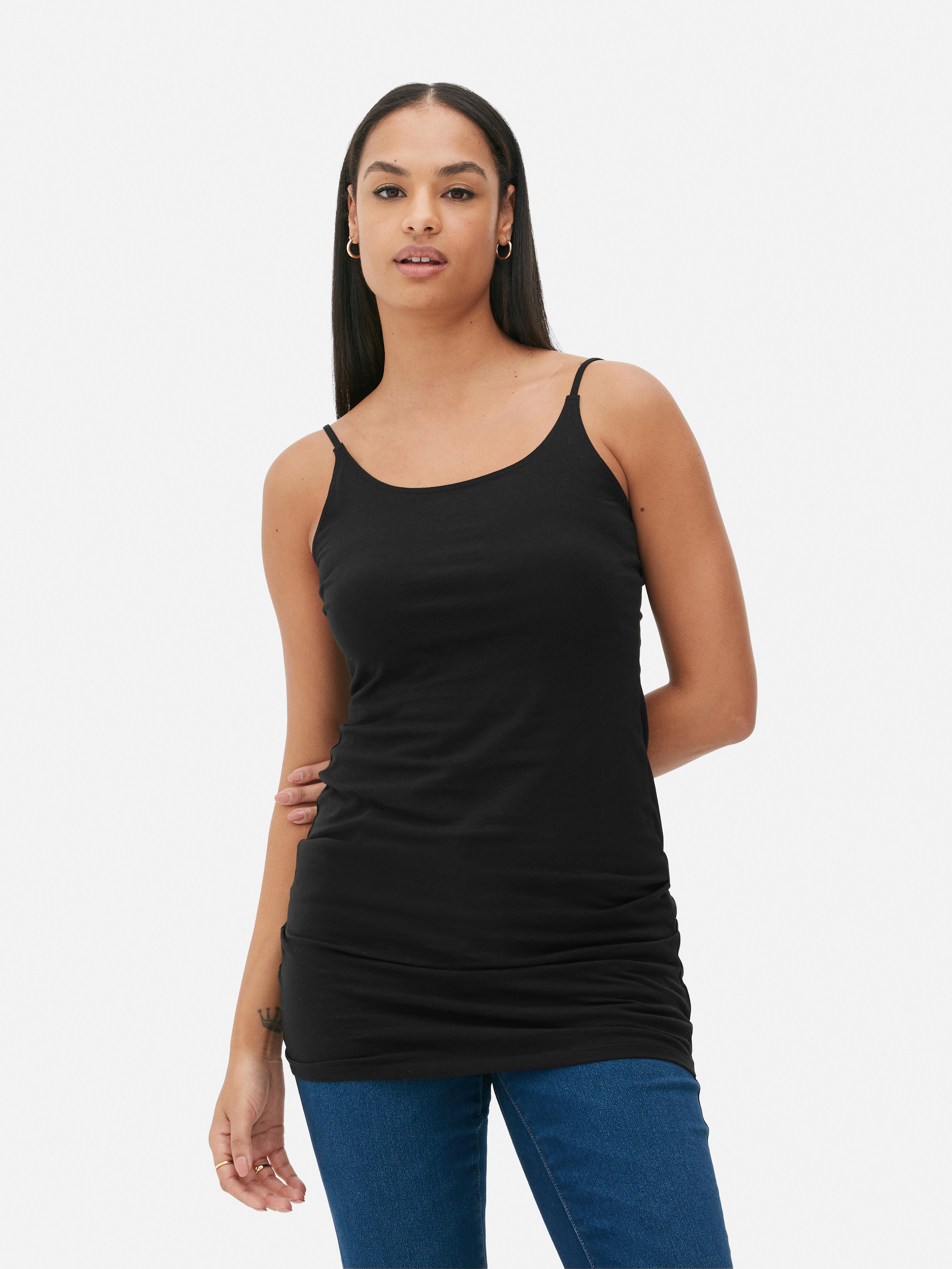 Camiseta de tirantes larga Negro Mujer Primark